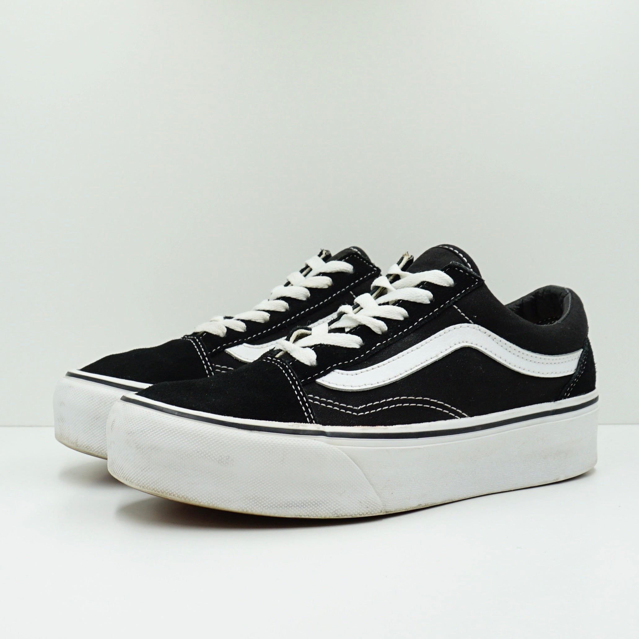 Vans Old Skool Platform Black White