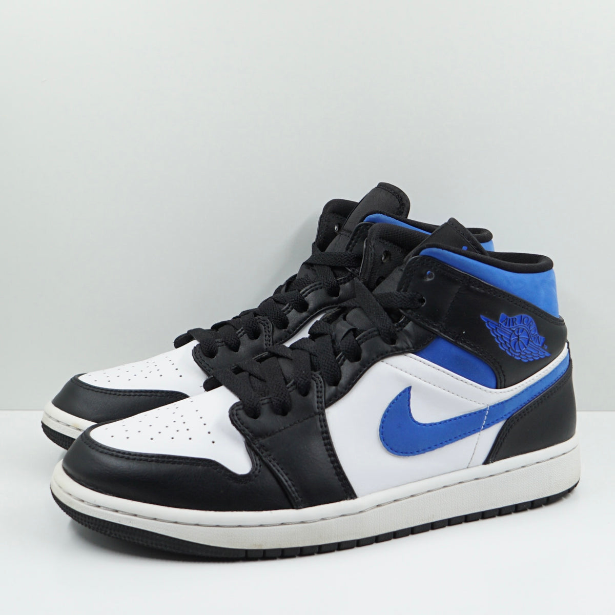 Jordan 1 Mid White Black Racer Blue