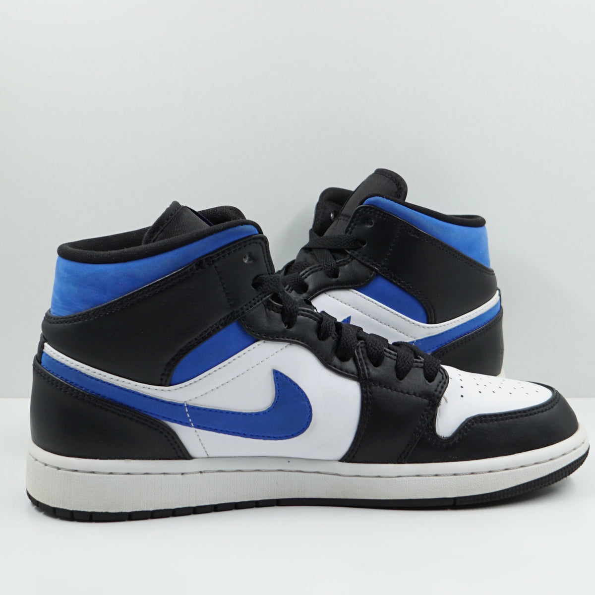 Jordan 1 Mid White Black Racer Blue