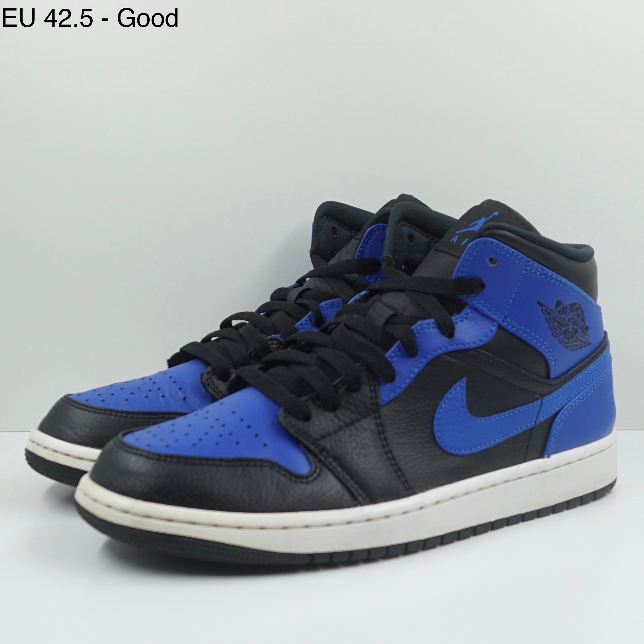 Jordan 1 Mid Hyper Royal Tumbled Leather