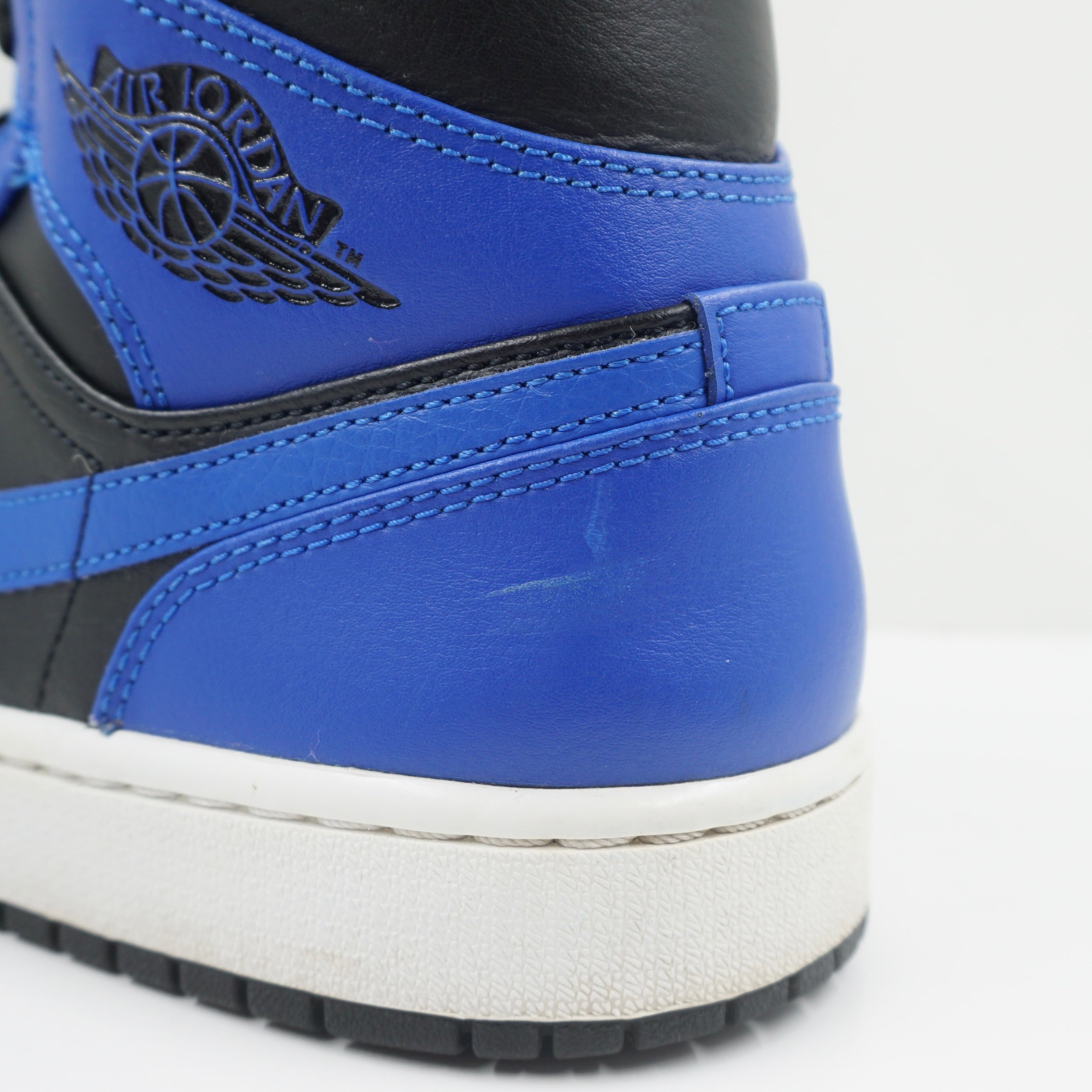 Jordan 1 Mid Hyper Royal Tumbled Leather
