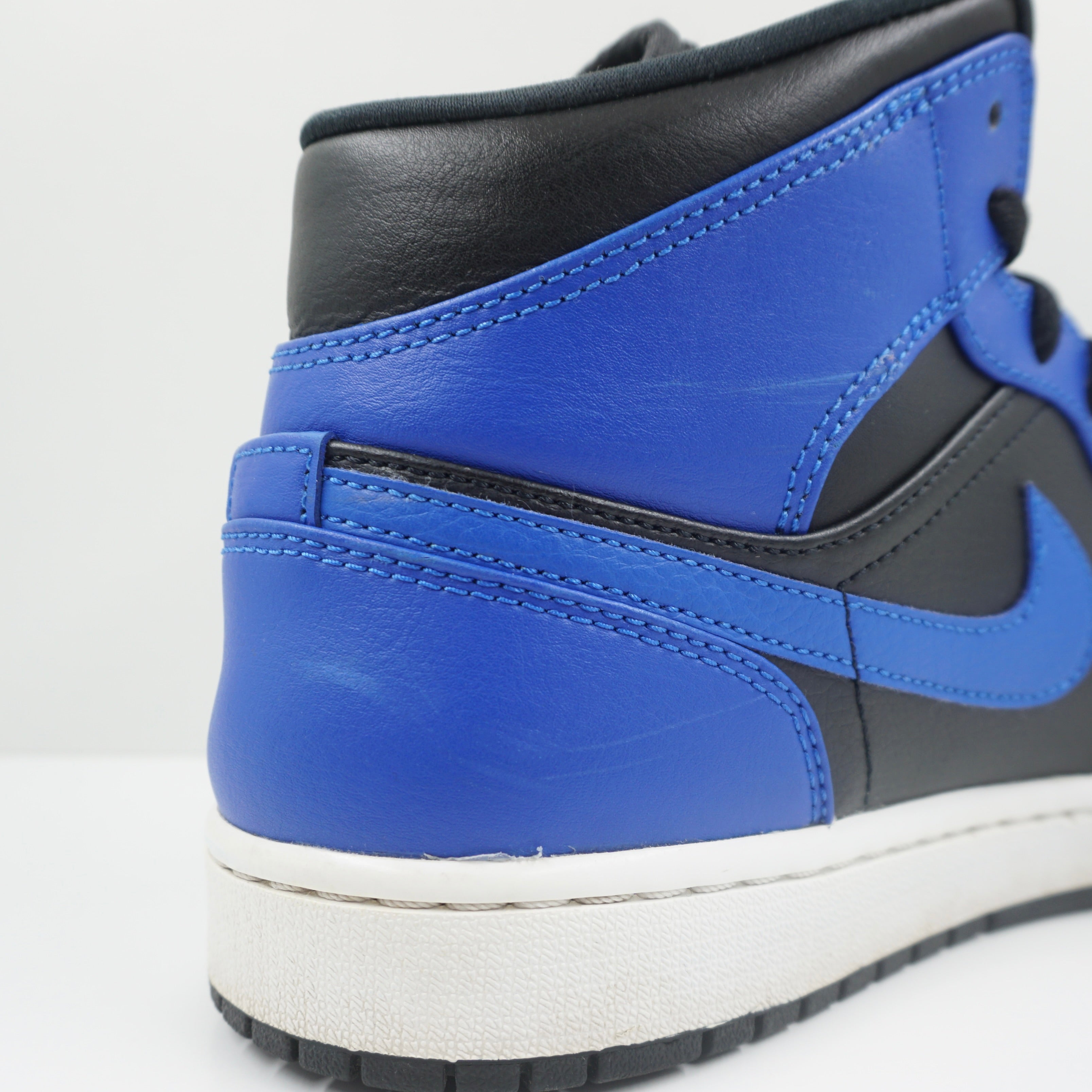 Jordan 1 Mid Hyper Royal Tumbled Leather