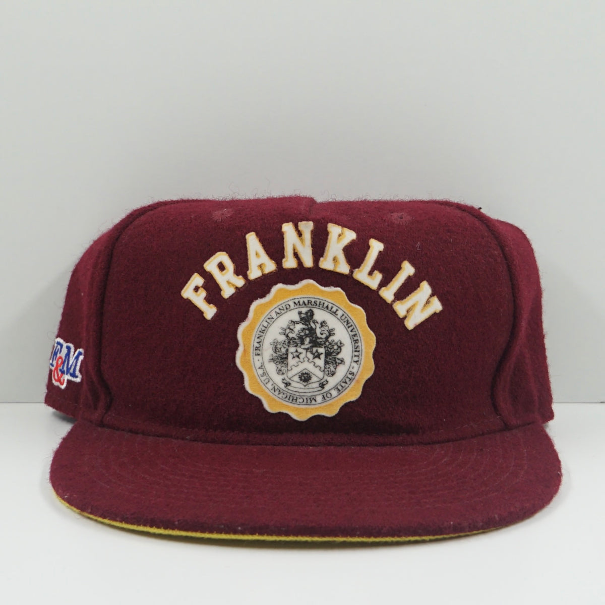Franklin & Marshall College Burgundy Snapback Cap