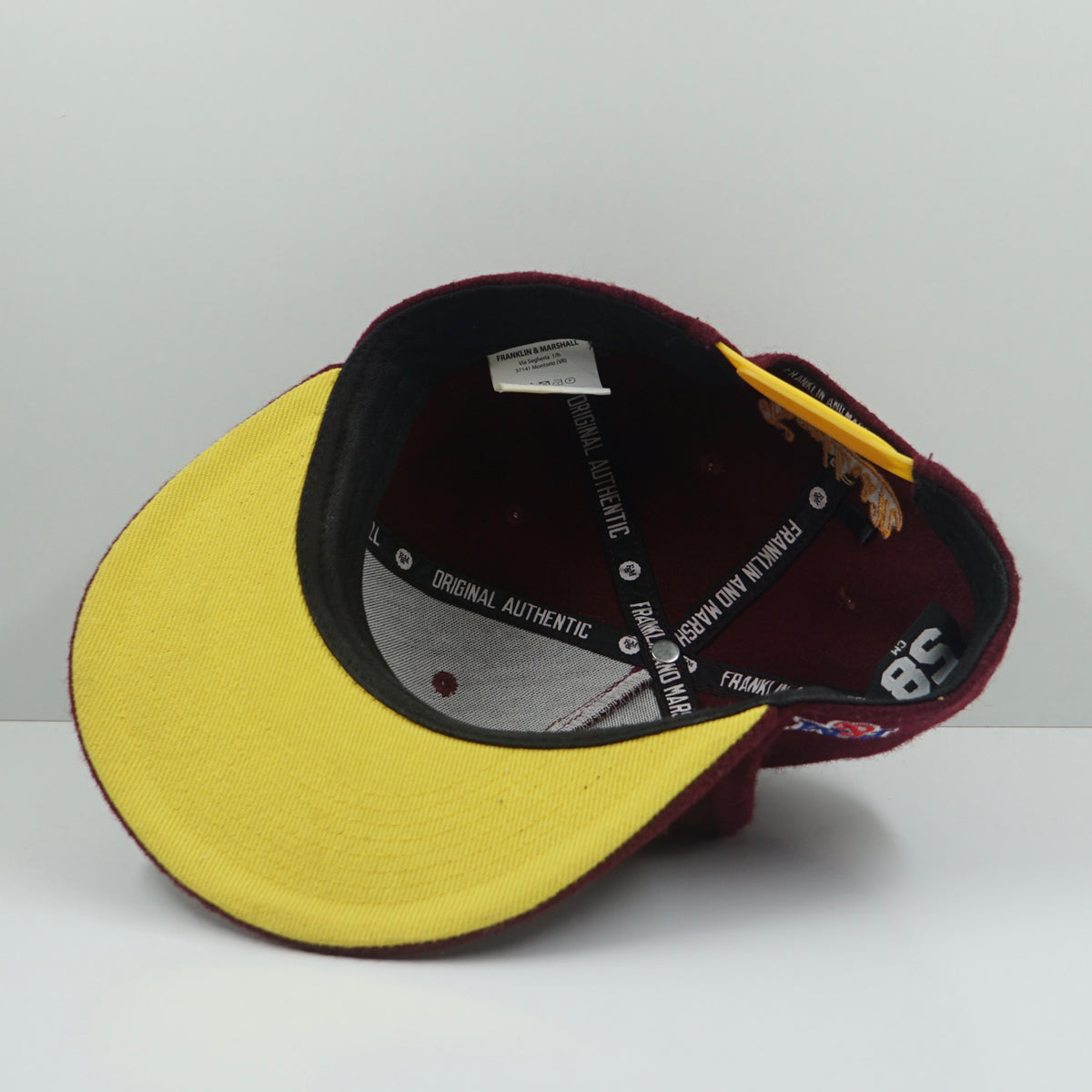 Franklin & Marshall College Burgundy Snapback Cap