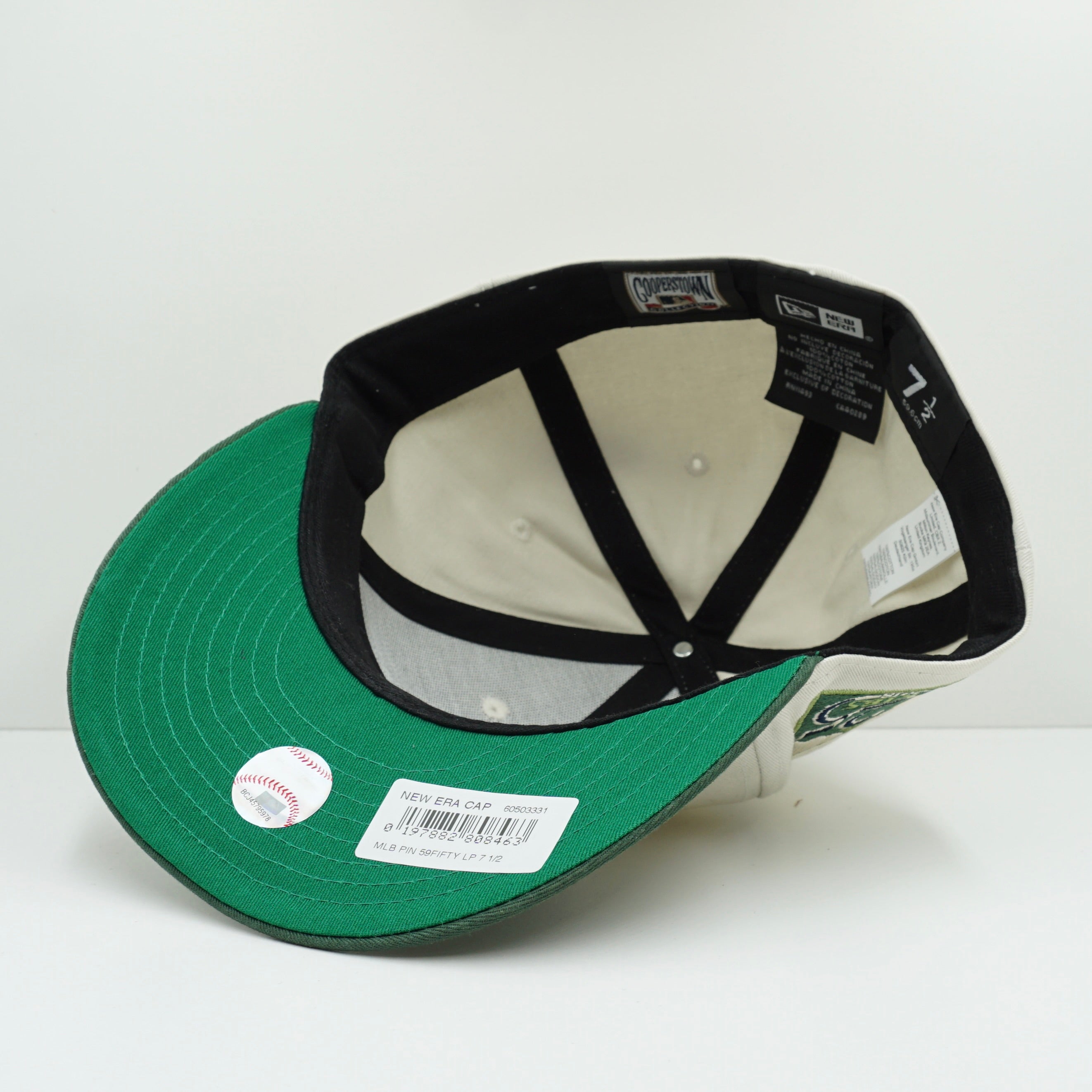 New Era Colorado Rockies Beige Green Low Profile Fitted Cap