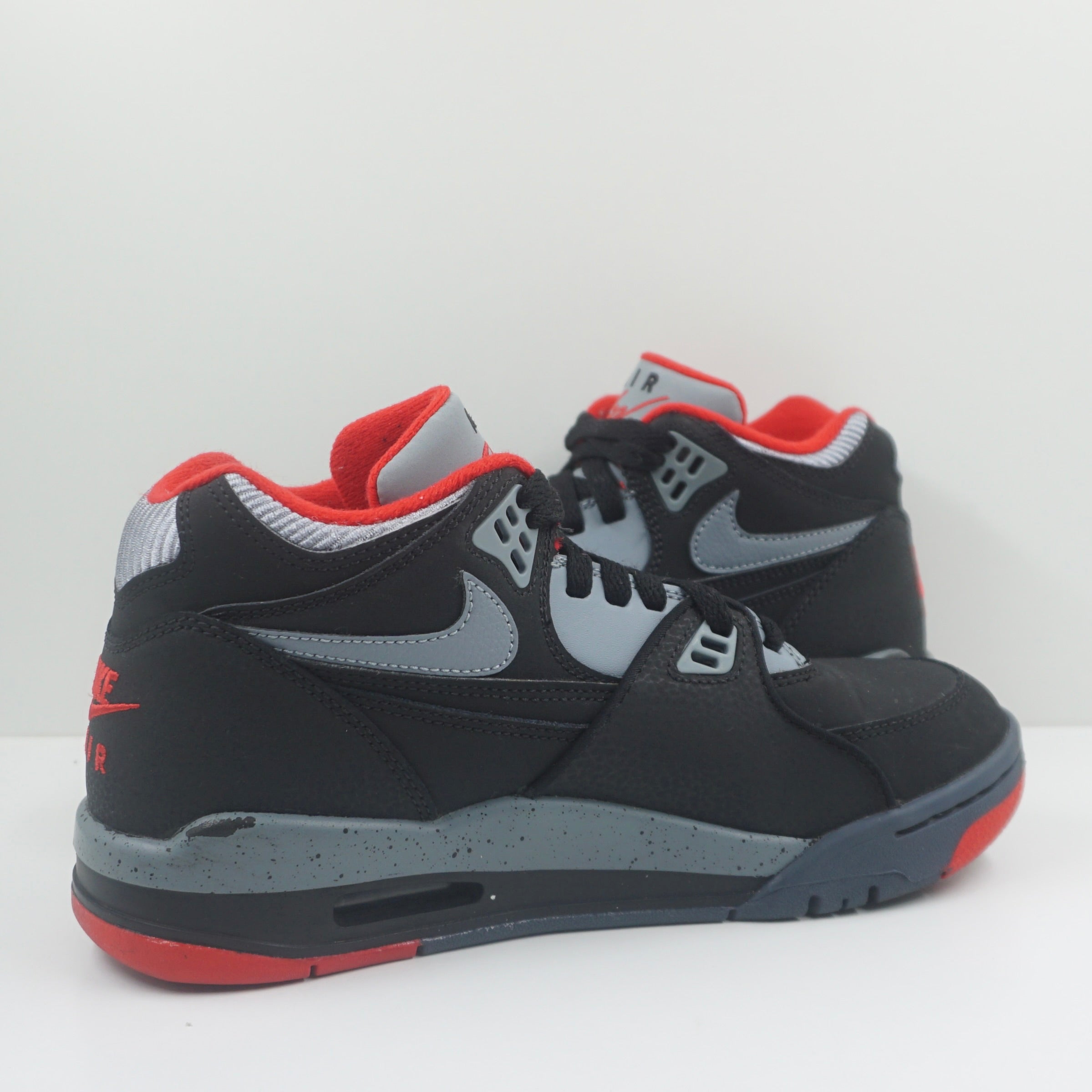 Nike Air Flight 89 Black Dark Magnet Grey University Red (GS)