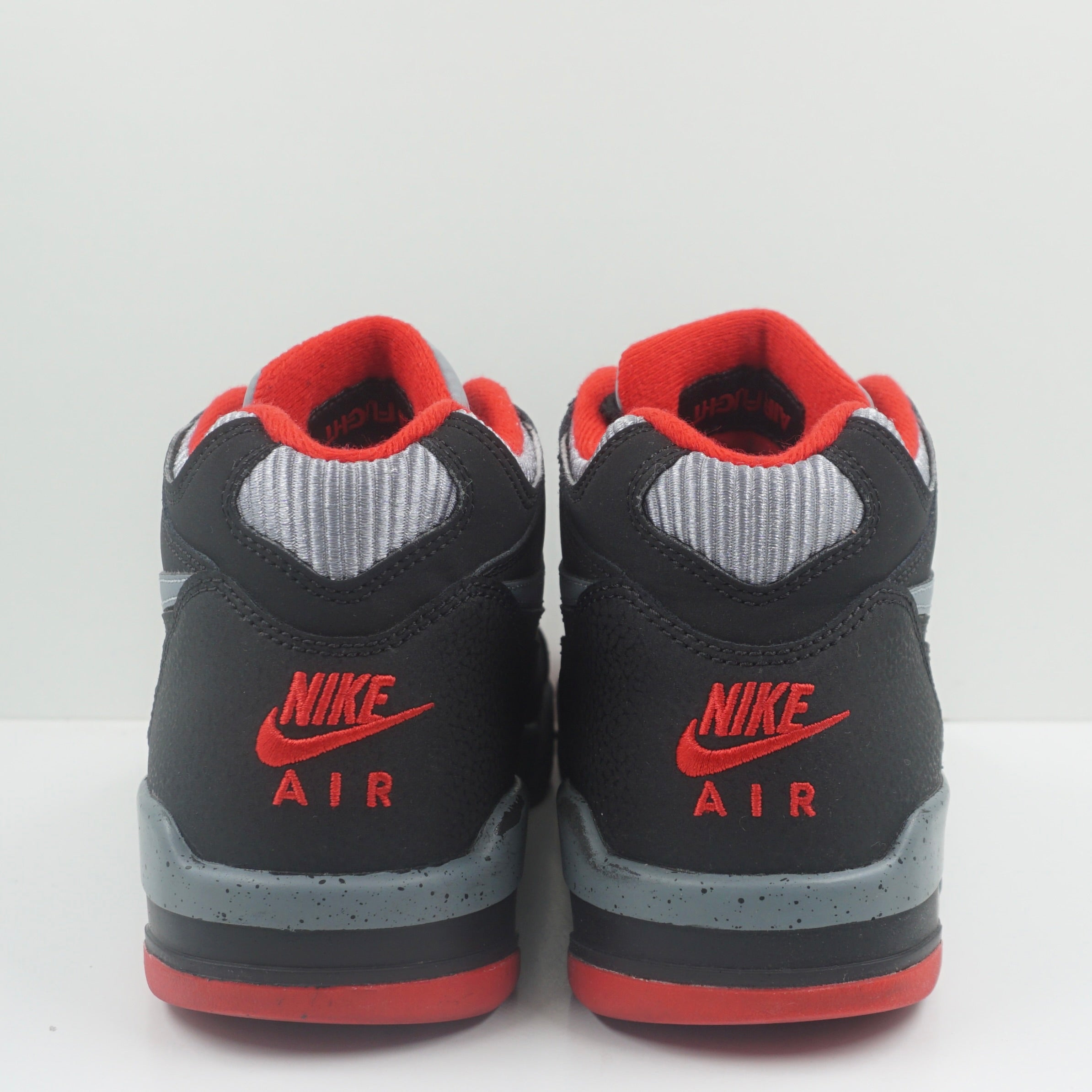 Nike Air Flight 89 Black Dark Magnet Grey University Red (GS)
