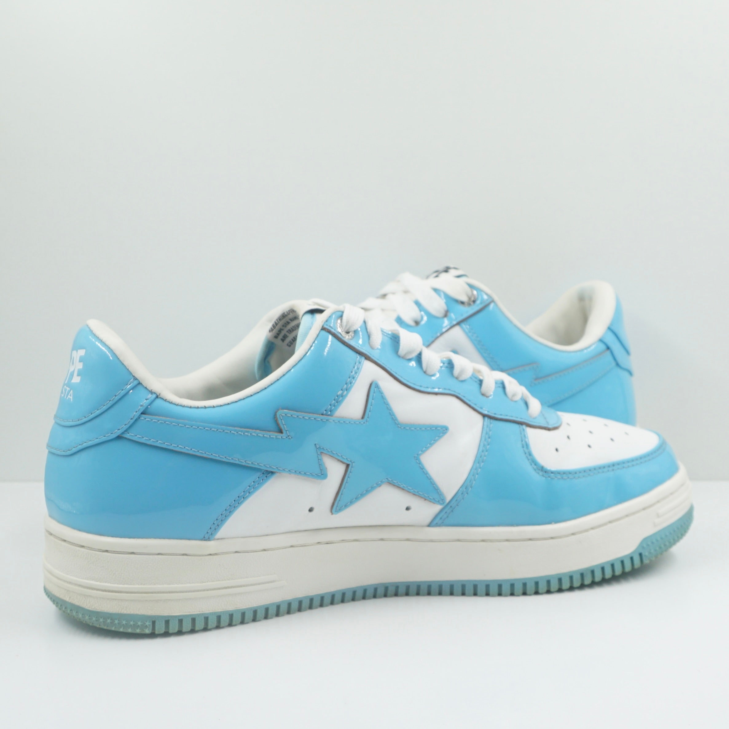 A Bathing Ape Bape Sta Patent Leather Blue White