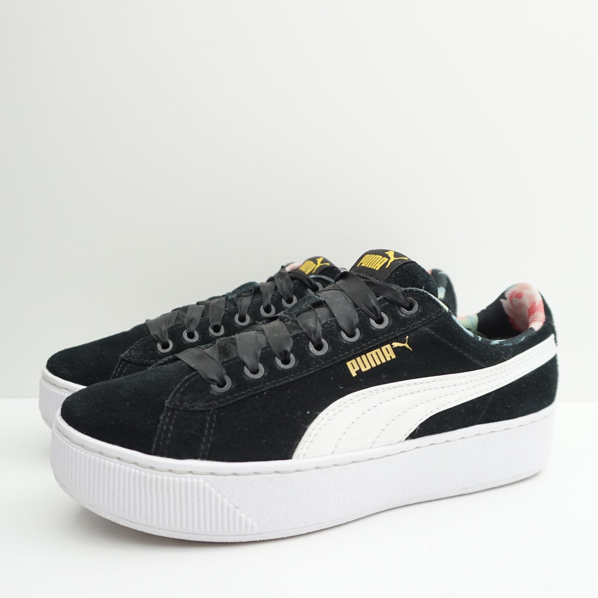 Puma suede clearance floral platform