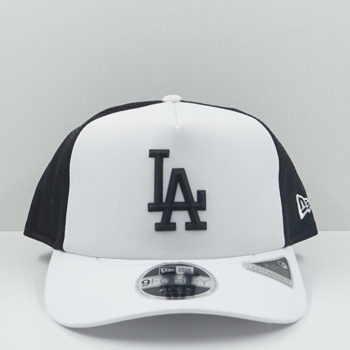 New Era Los Angeles Dodgers Black White Apex Snapback Cap