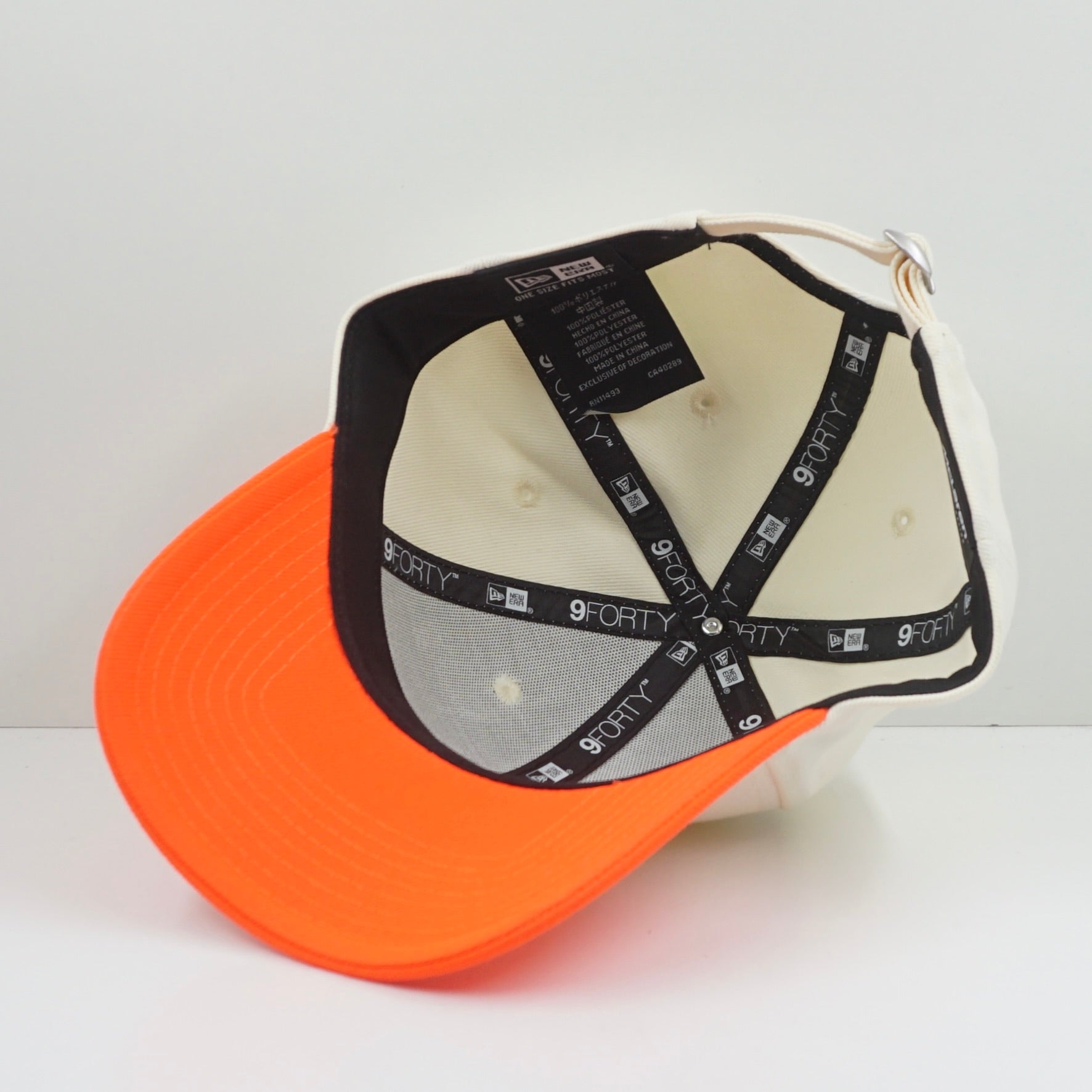New Era Mclaren Beige Orange Adjustable Cap