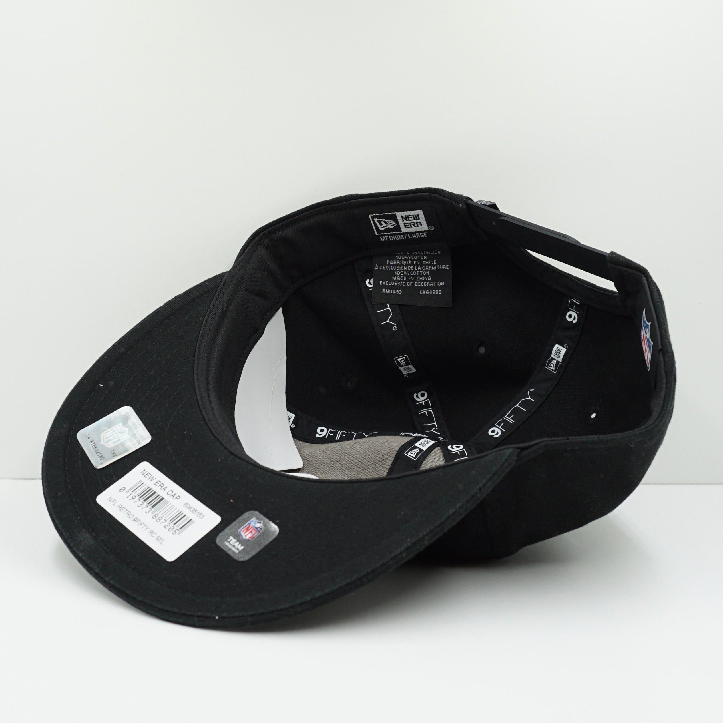 New Era Oakland Raiders Retro Black Snapback Cap