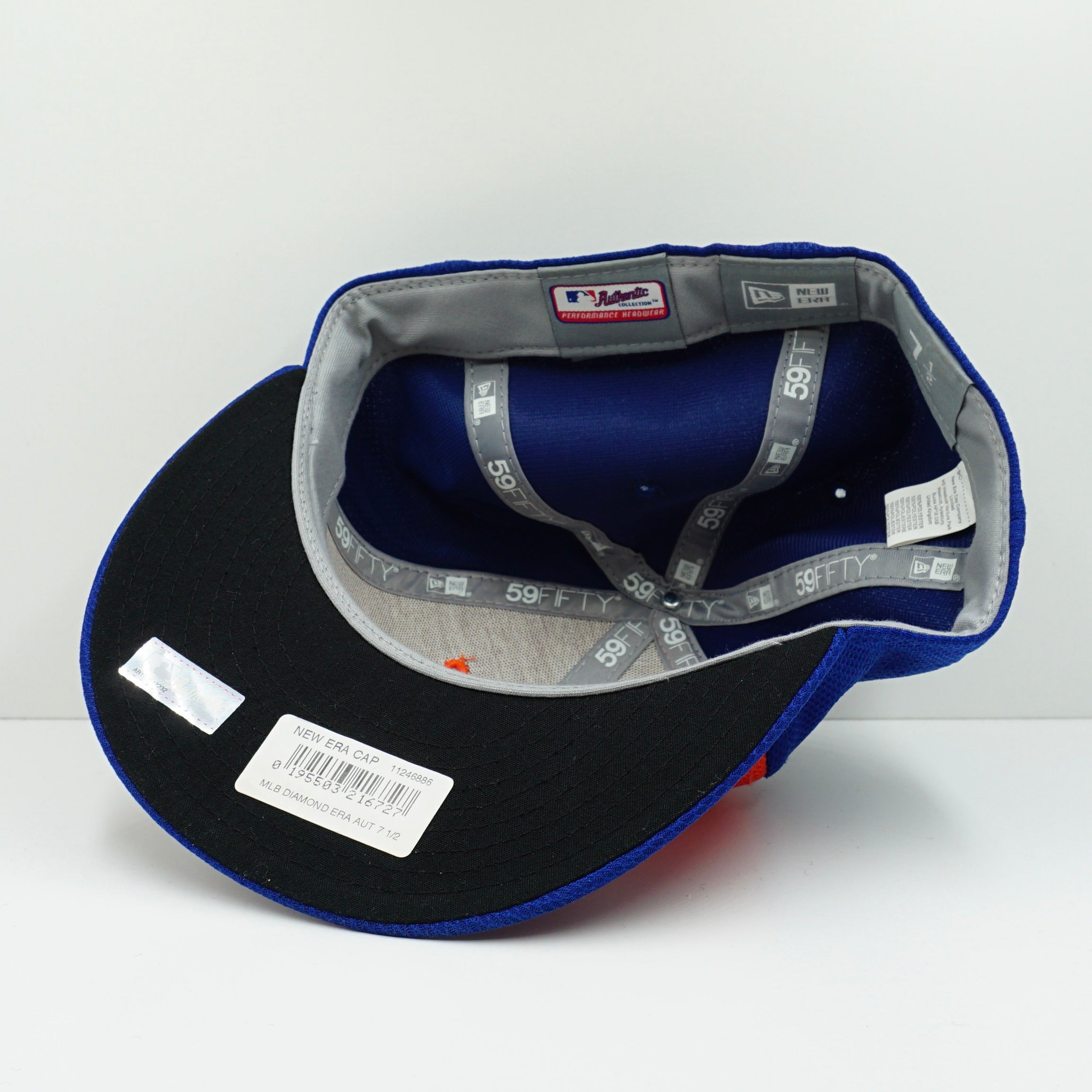 New Era Diamond New York Mets Blue Orange Fitted Cap