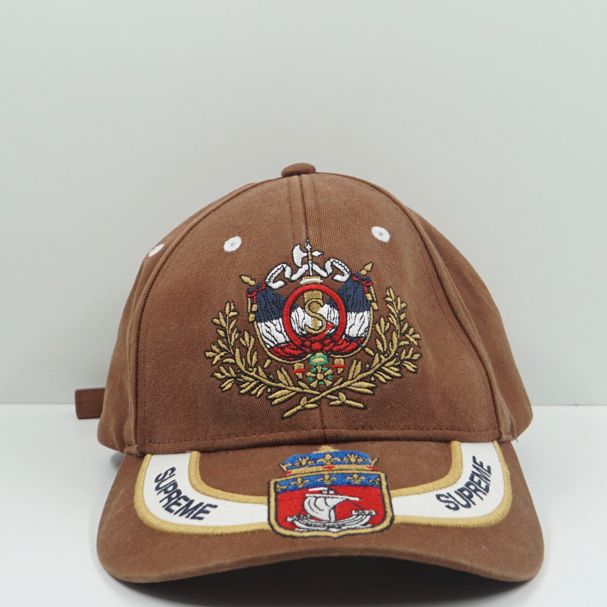 Supreme Crest 6-Panel Brown Adjustable Cap