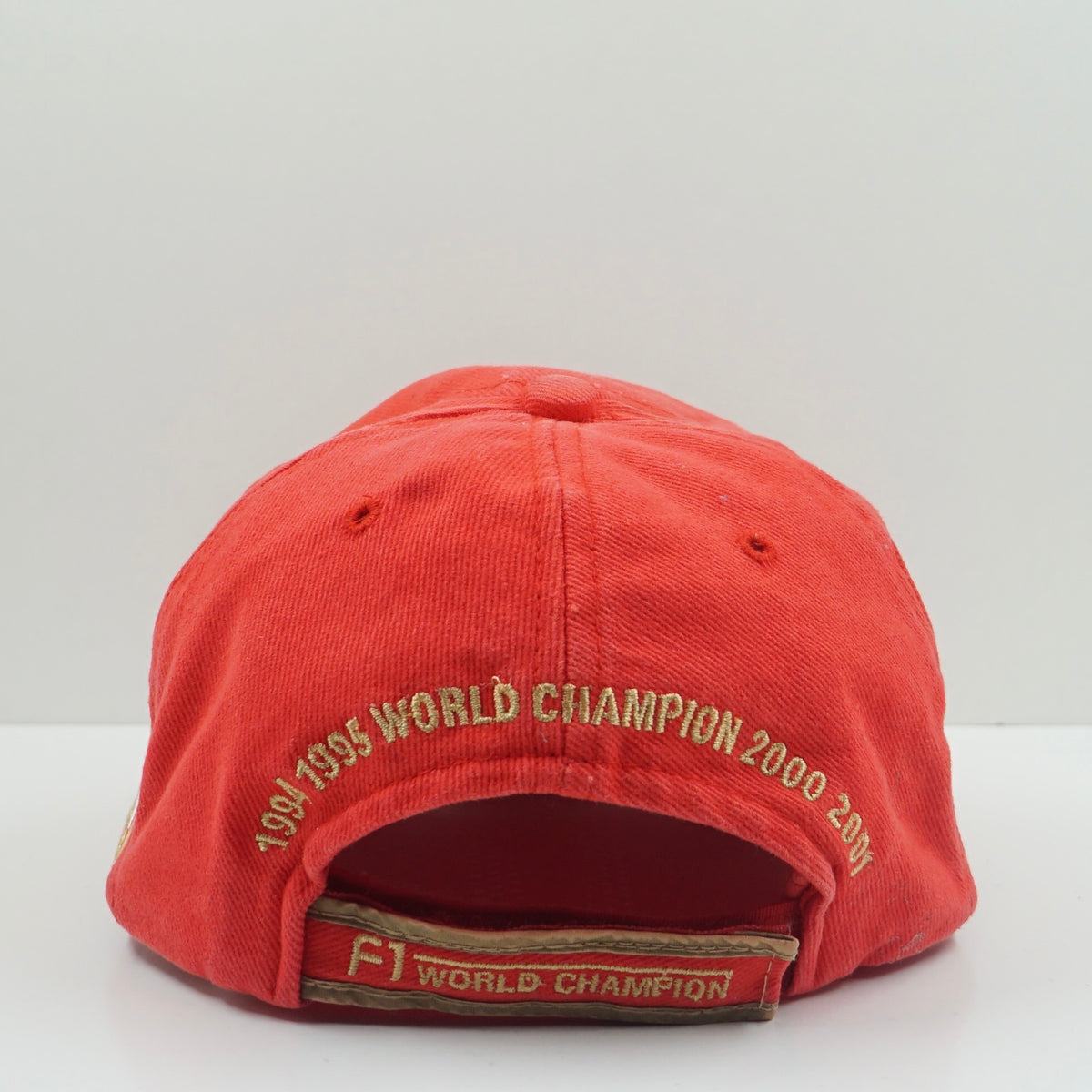 Vintage Ferrari 2001 Michael Schumacher F1 World Champion Red Adjustable Cap
