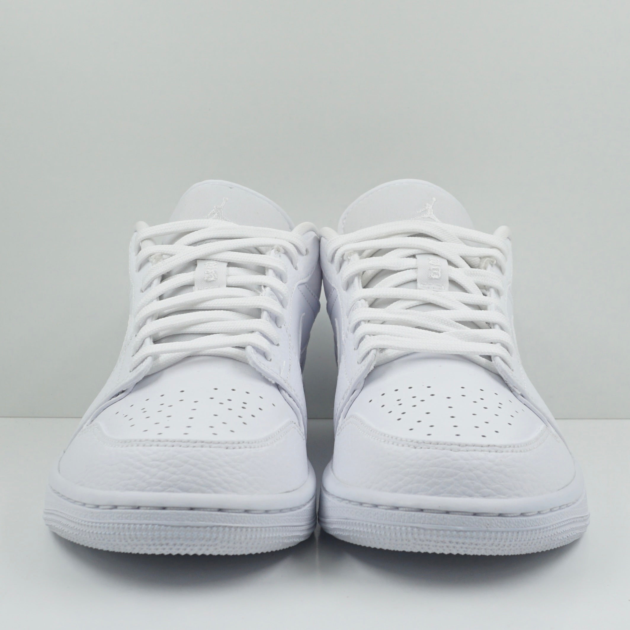 Jordan 1 Low Triple White Tumbled Leather