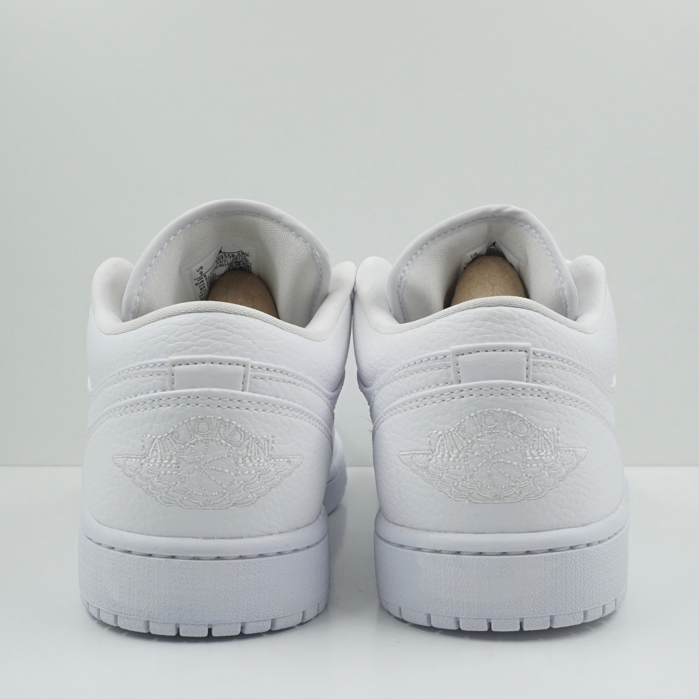 Jordan 1 Low Triple White Tumbled Leather
