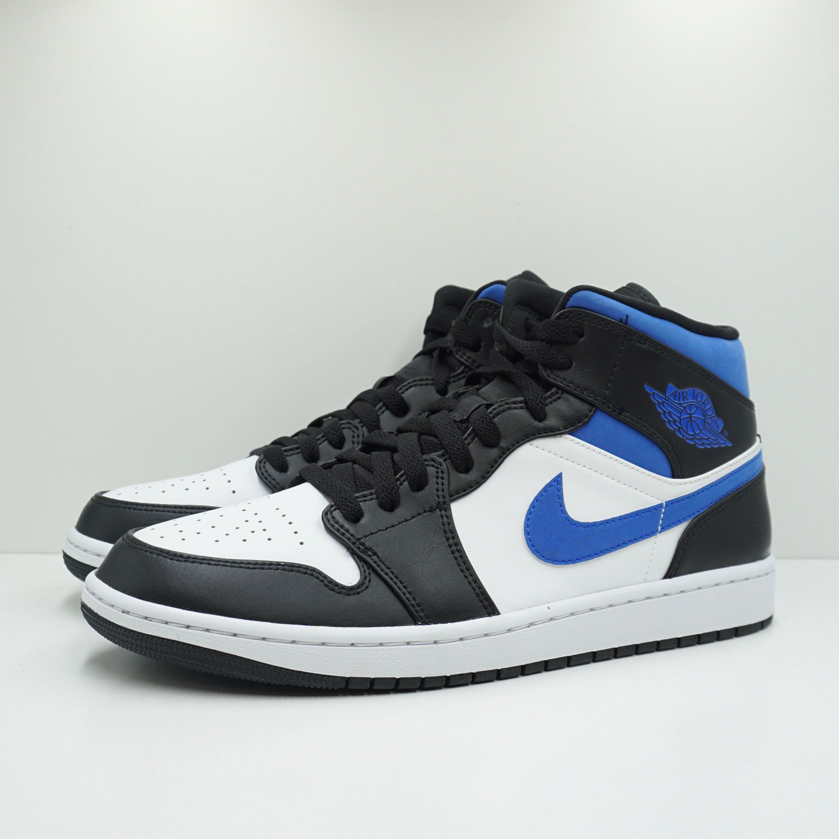 Jordan 1 Mid White Black Racer Blue