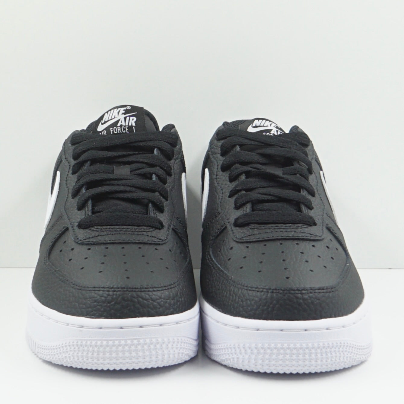 Nike Air Force 1 Low '07 Black White Pebbled Leather