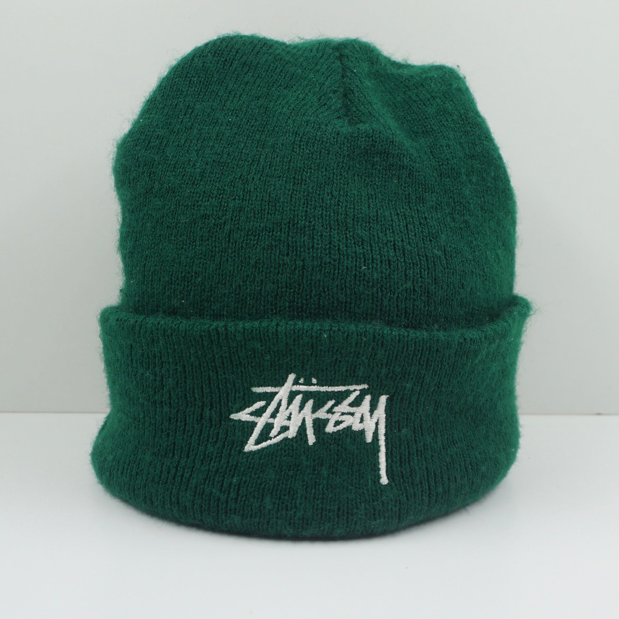 Stussy Signature White Green Beanie