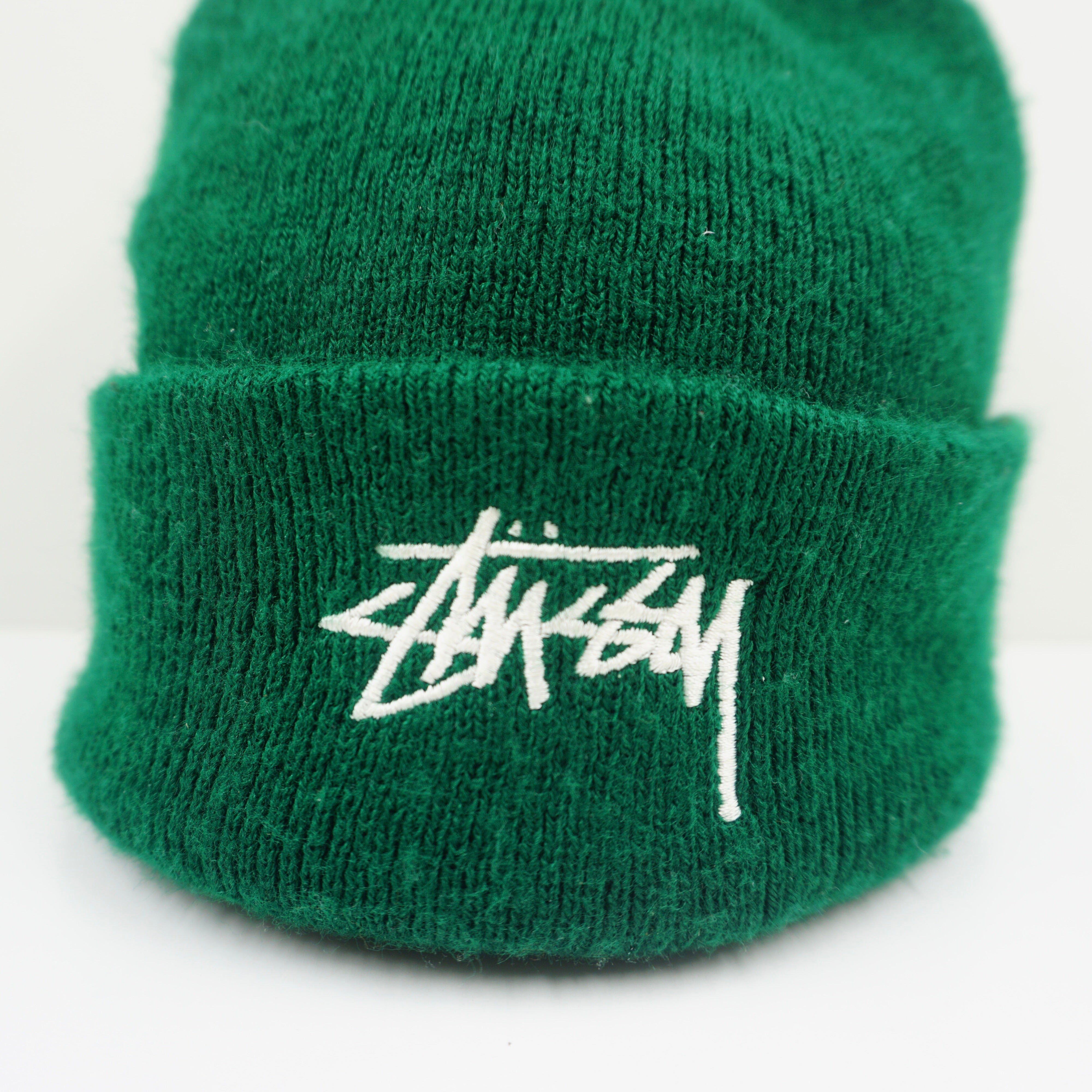 Stussy Signature White Green Beanie