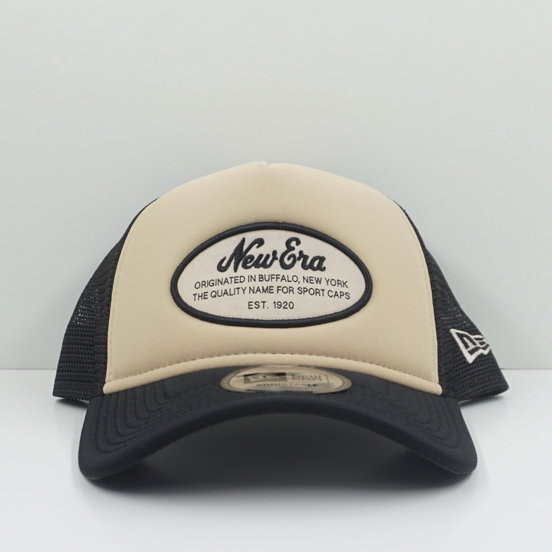 New Era Originated Beige Black Adjustable Cap