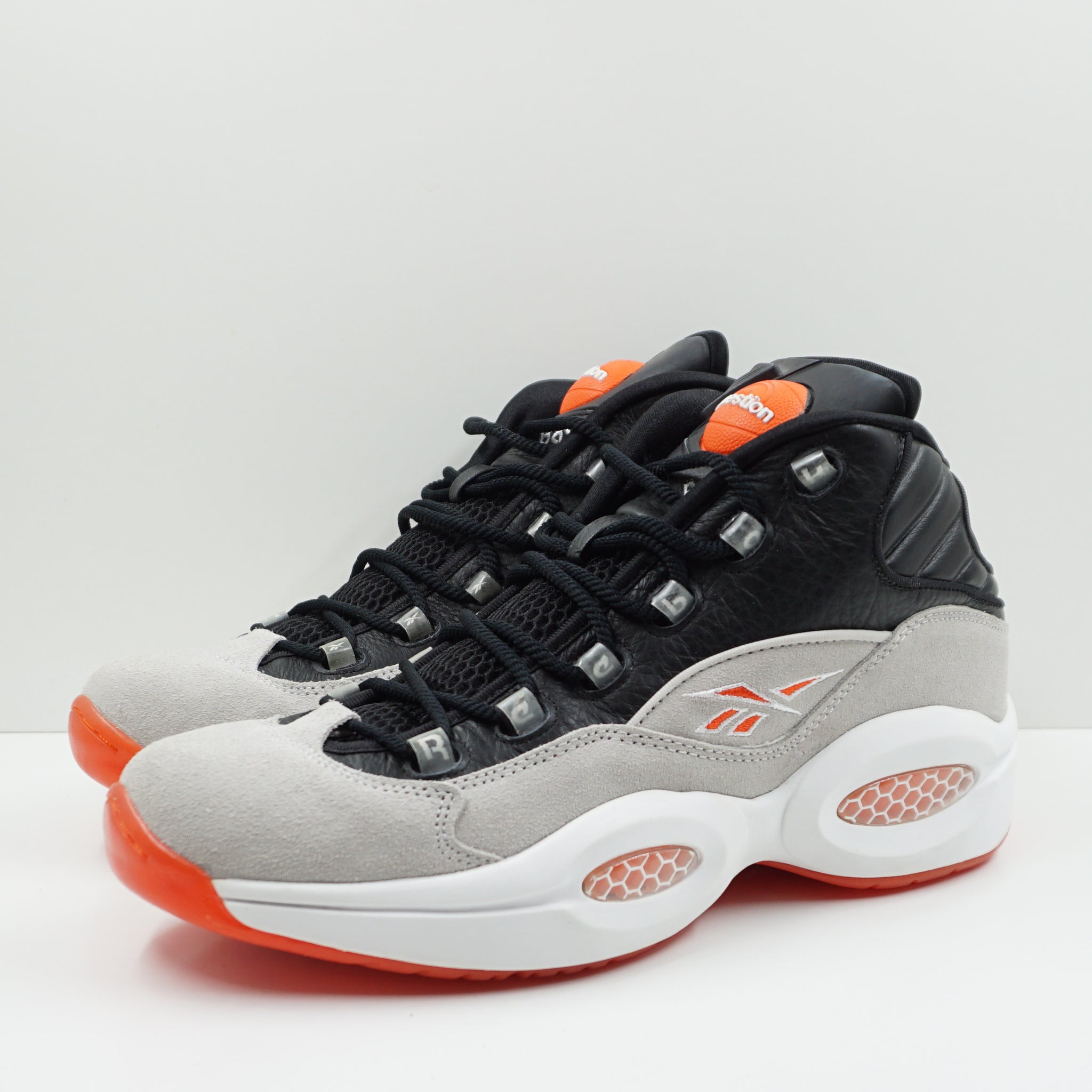 Reebok Pump Question Black Steel Orange