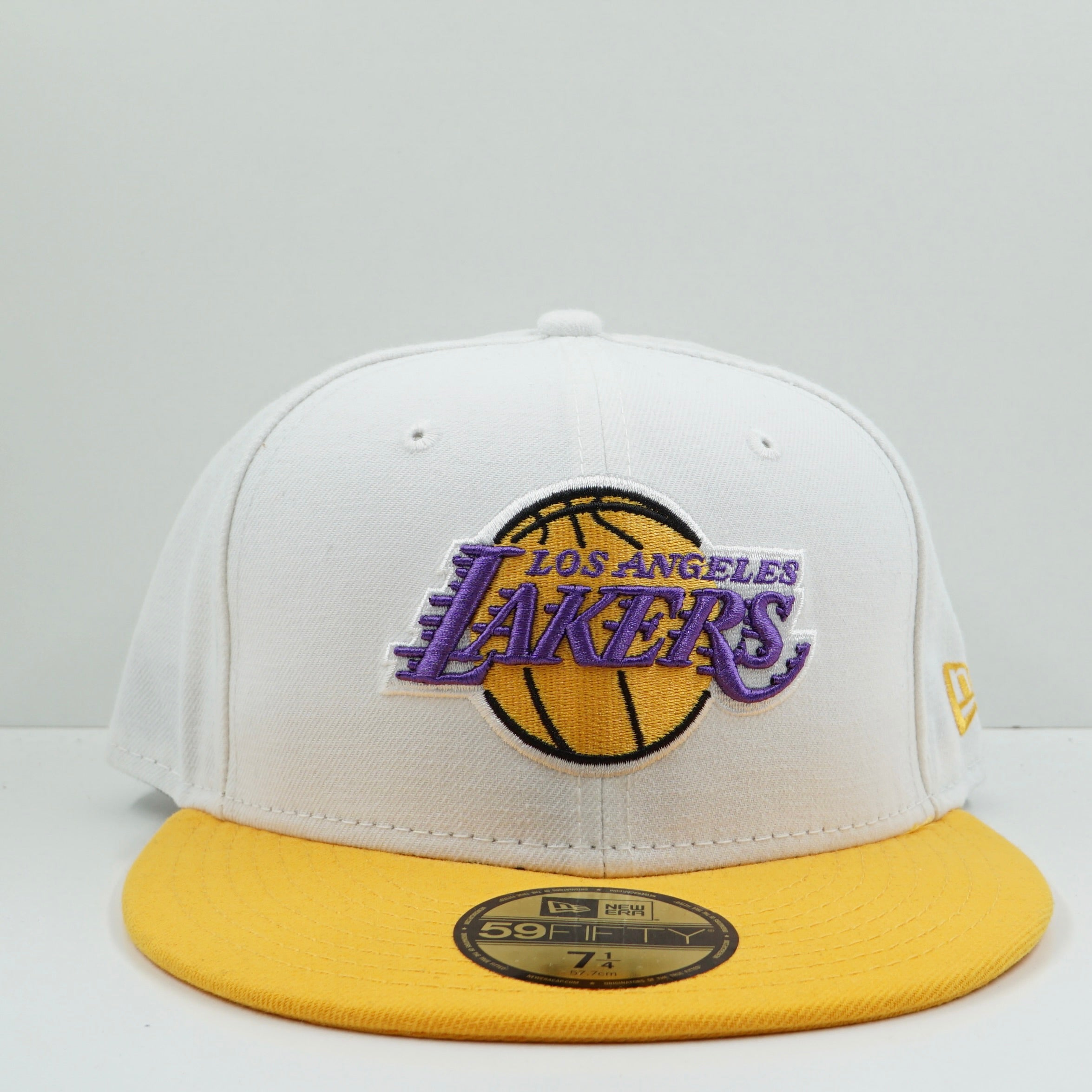 New Era Los Angeles Lakers Purple Yellow White Fitted Cap