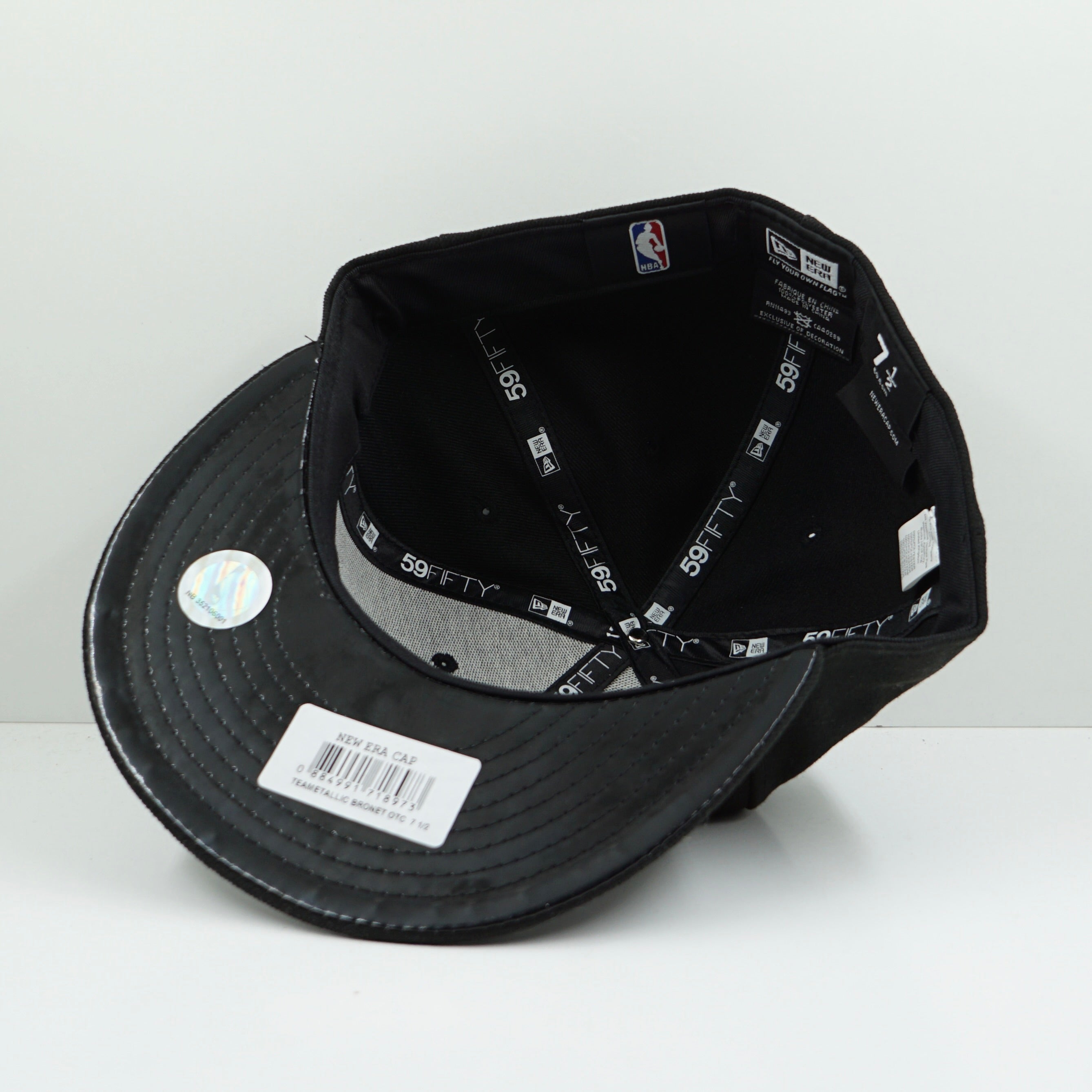 New Era Brooklyn Nets Black Patent Logo Fitted Cap