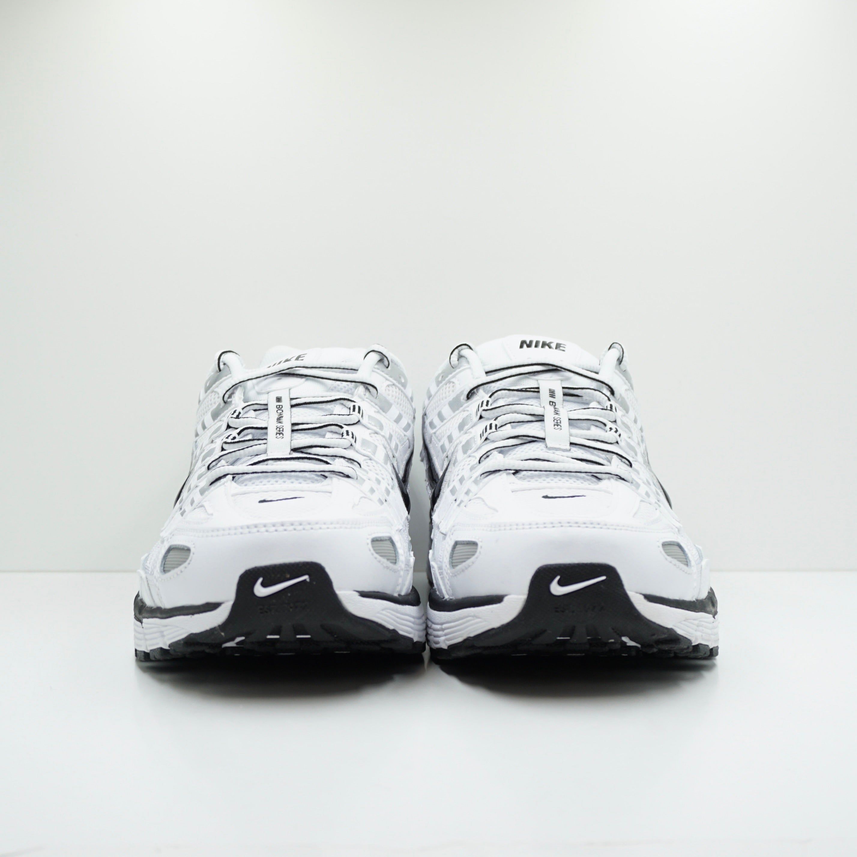 Nike P-6000 White Metallic Silver Black