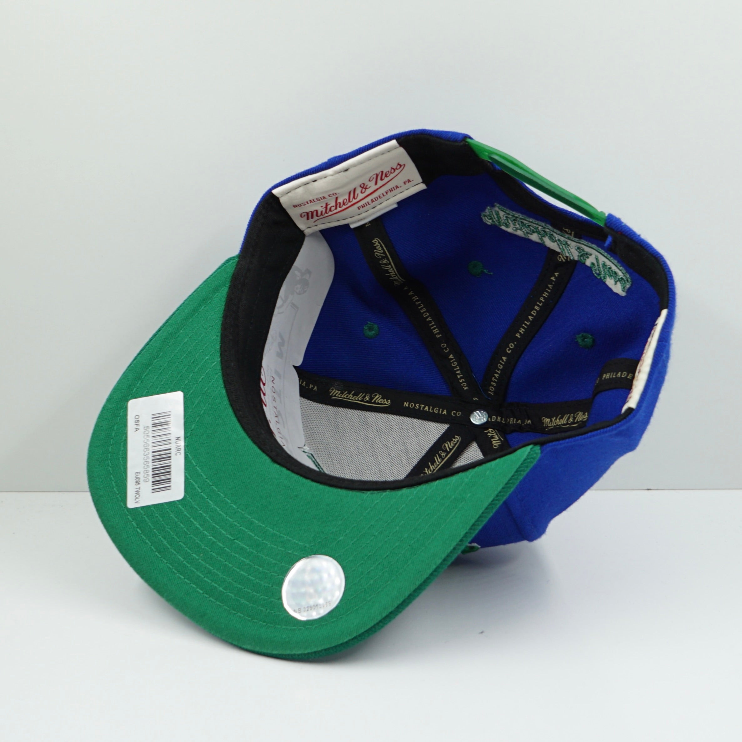 Mitchell & Ness Minnesota Wolves Blue Green Snapback Cap