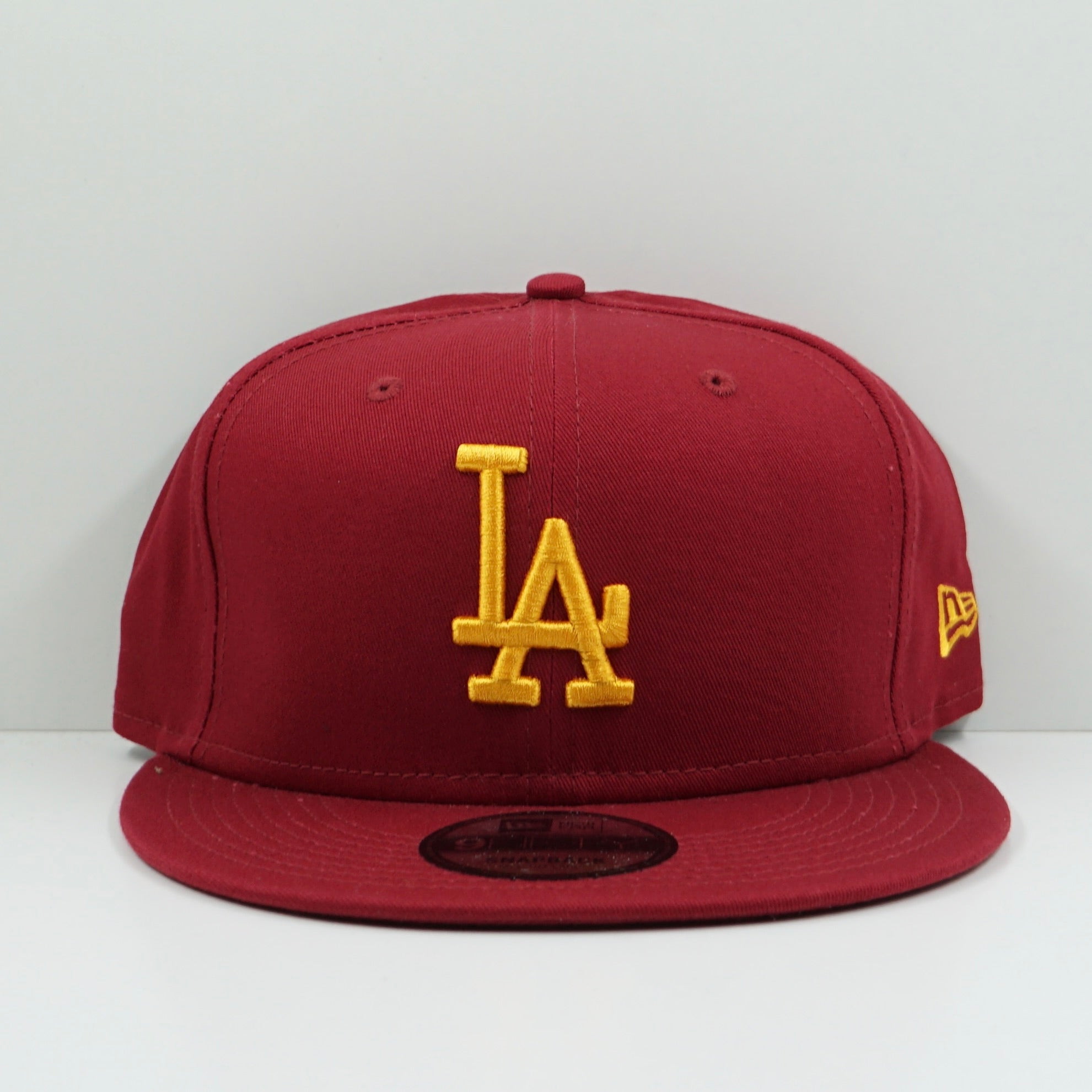 New Era Los Angeles Dodgers Burgundy Yellow Snapback Cap
