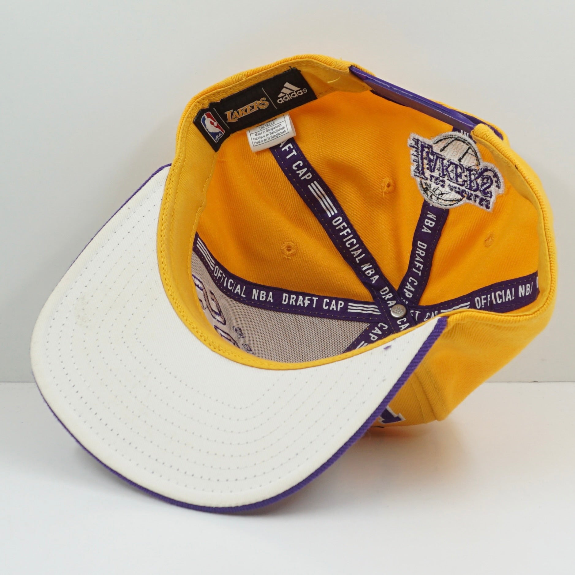 Adidas NBA Lakers Yellow Purple Snapback Cap