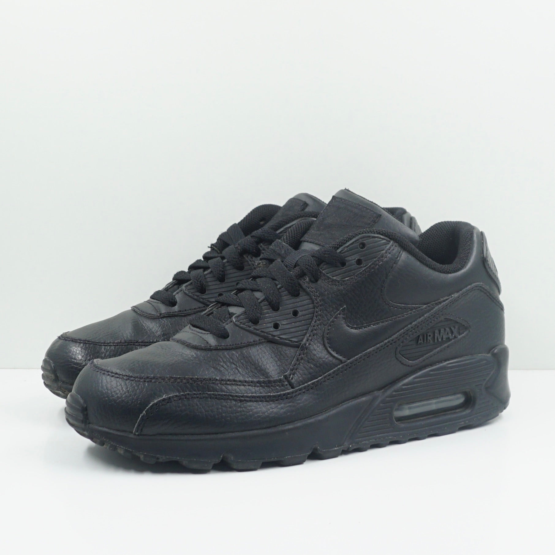 Nike Air Max 90 Leather Triple Black (GS)