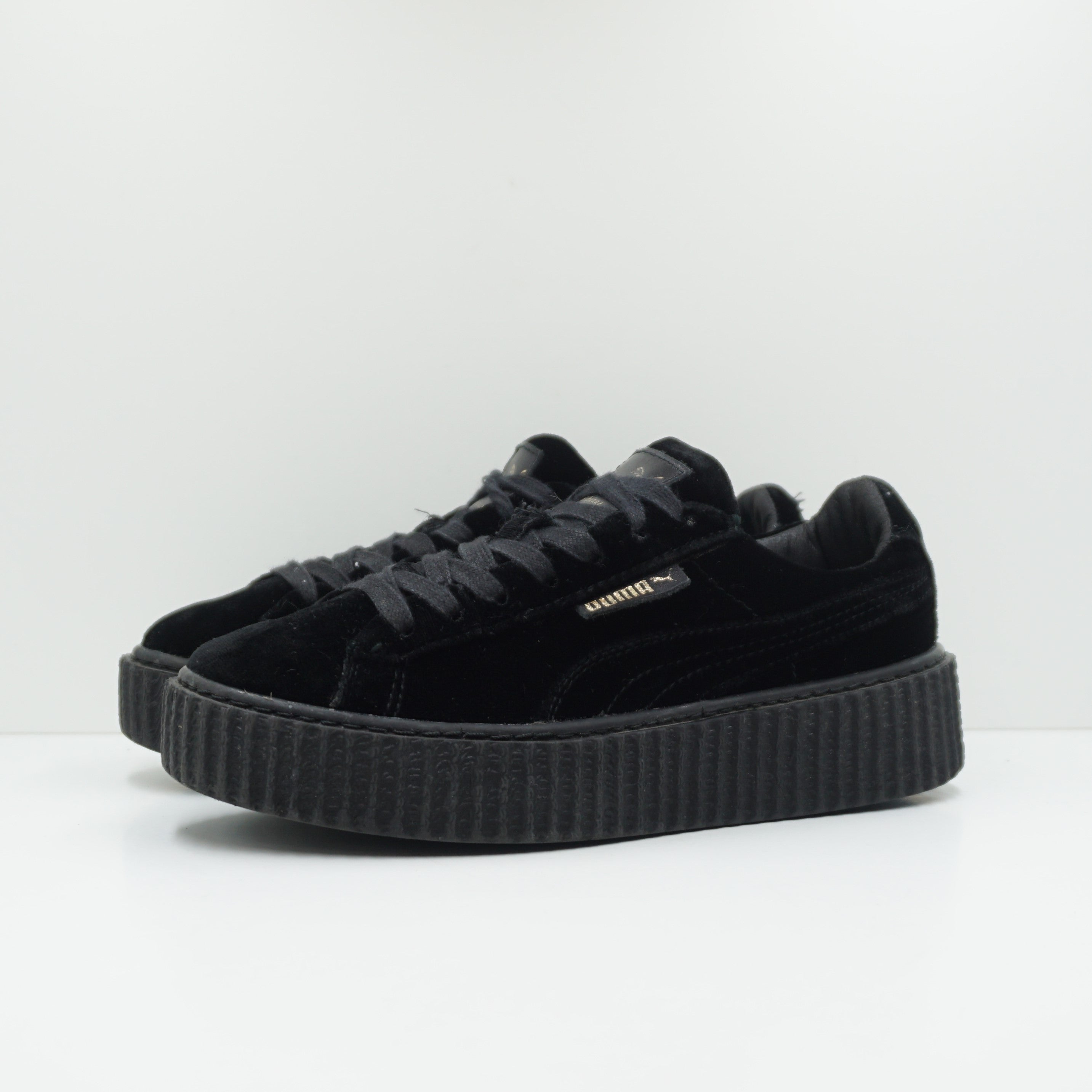 Puma Creeper Velvet Satin Black Rihanna Fenty