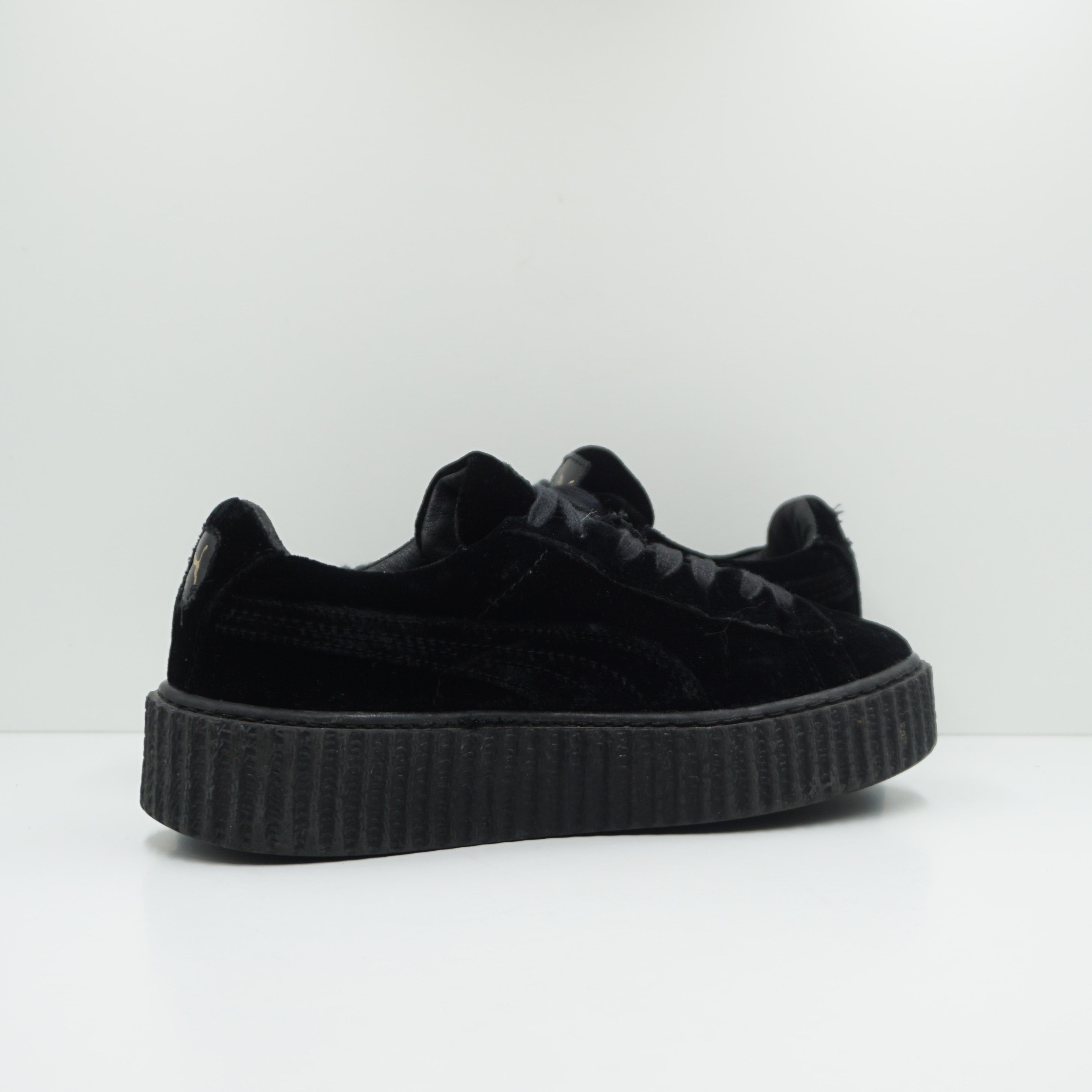 Puma Creeper Velvet Satin Black Rihanna Fenty