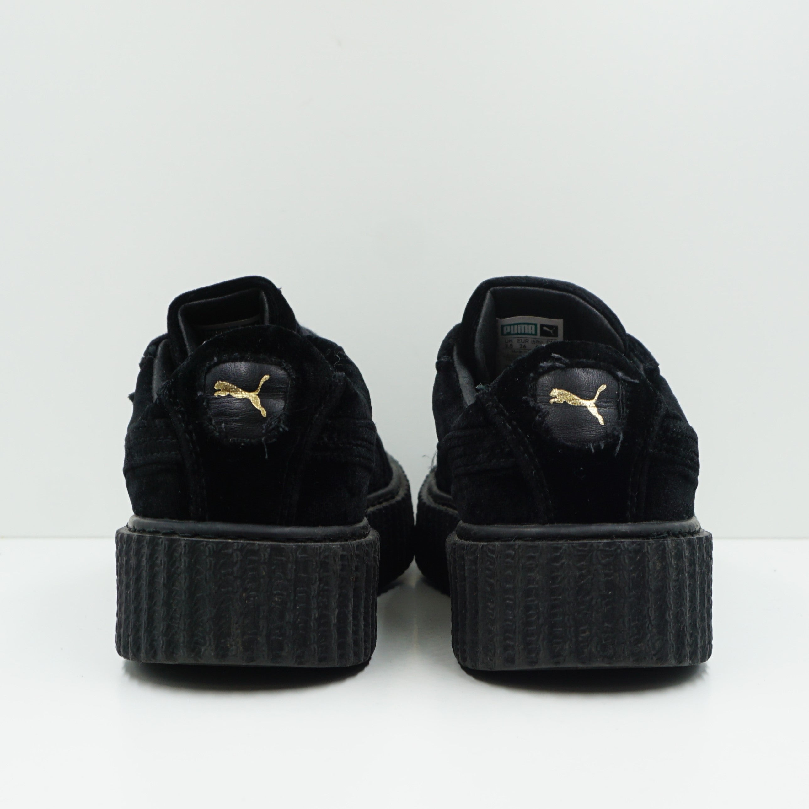 Puma Creeper Velvet Satin Black Rihanna Fenty