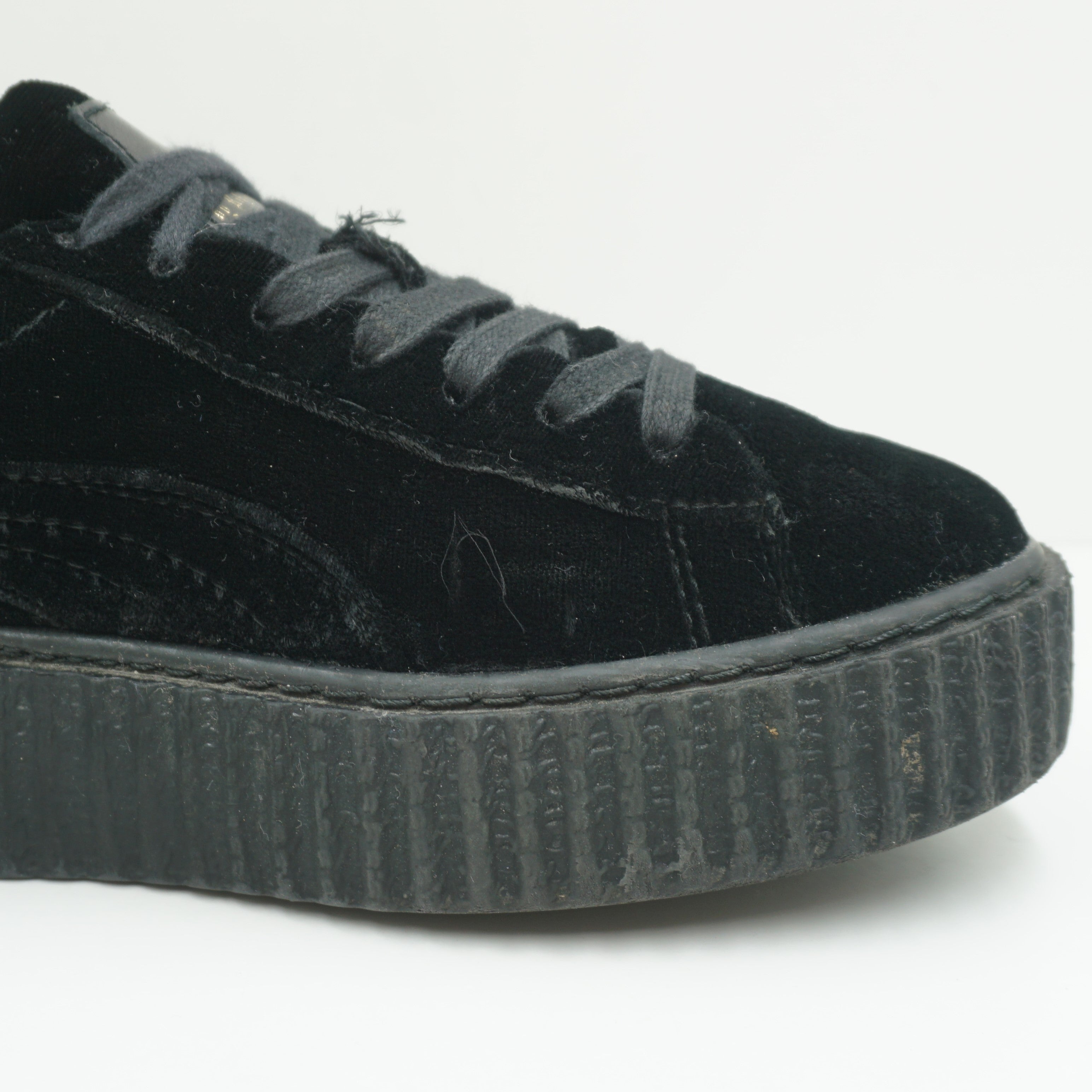 Puma Creeper Velvet Satin Black Rihanna Fenty