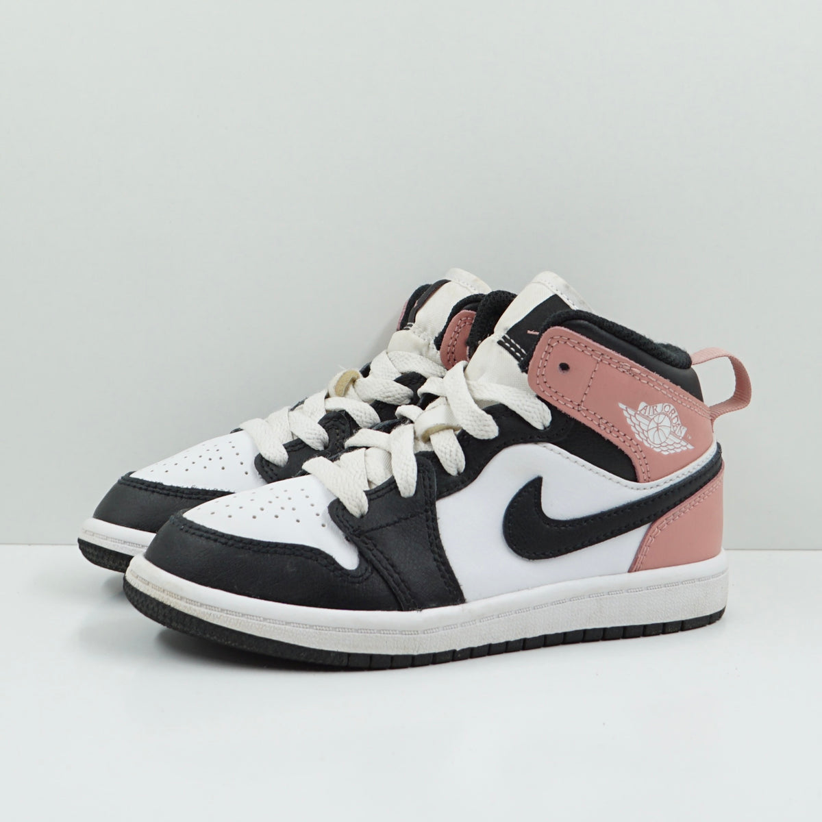 Jordan 1 Mid White Rust Pink Black (PS)