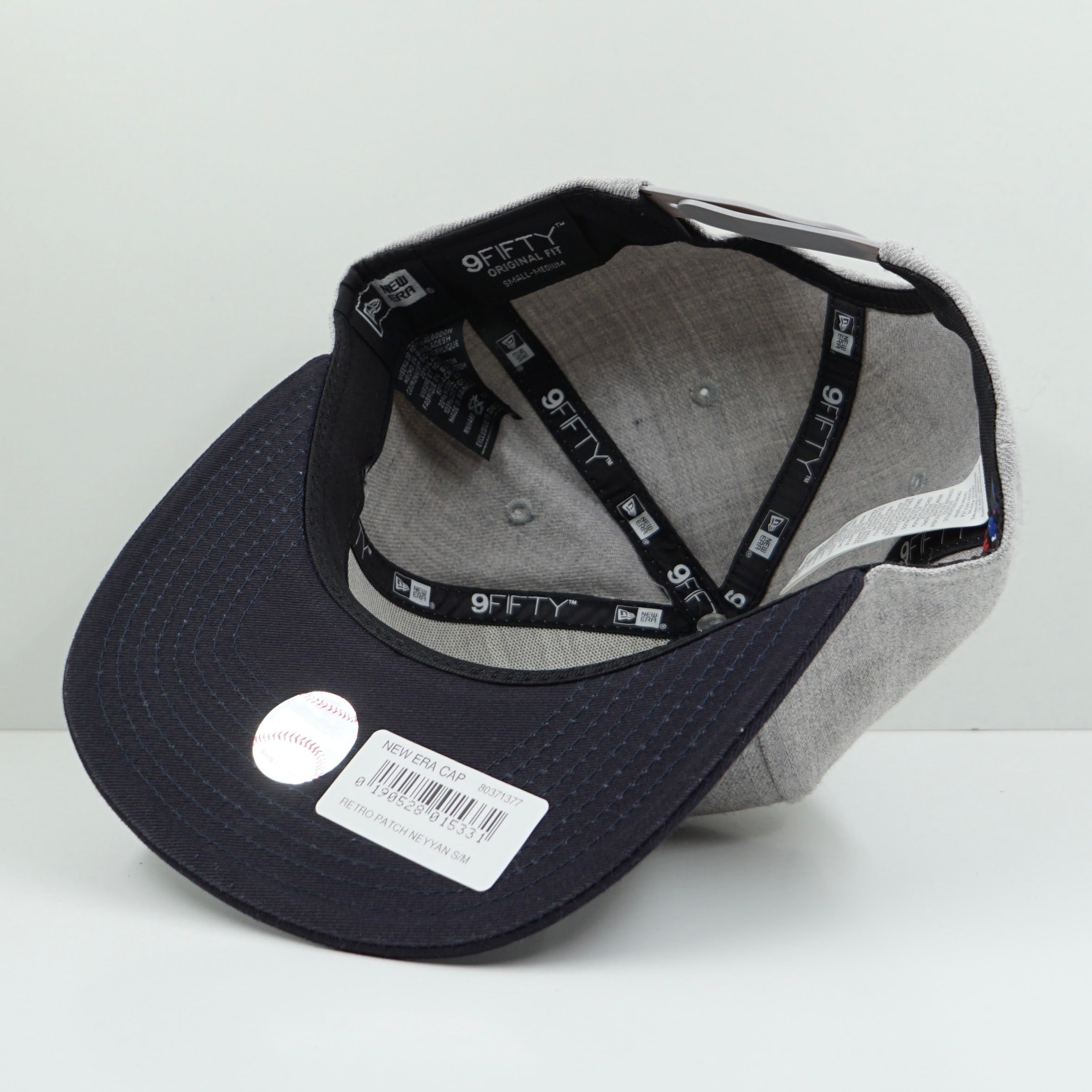New Era New York Yankees Grey Navy Brim Snapback Cap