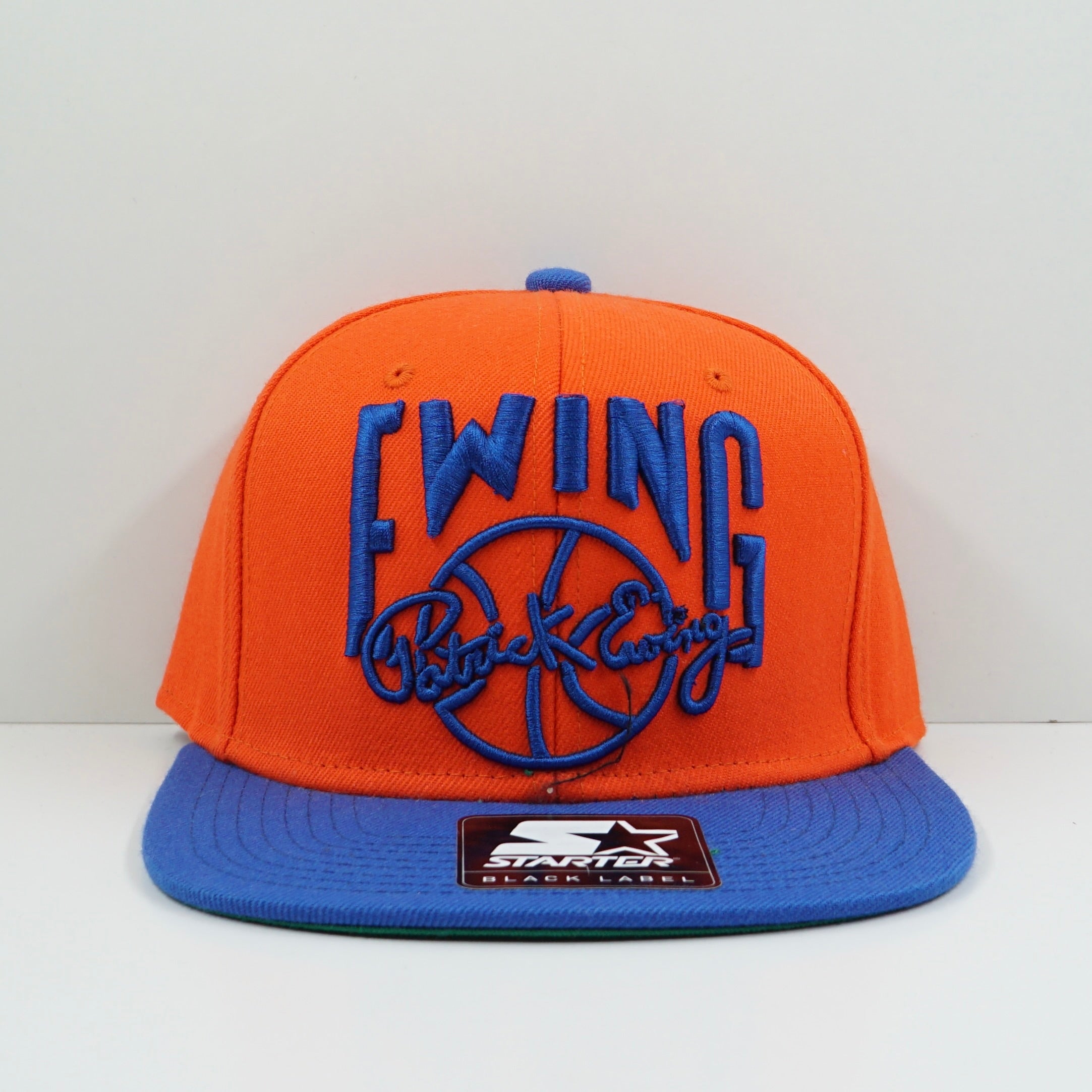 Starter Black Label Patrick Ewing Orange Blue Snapback Cap