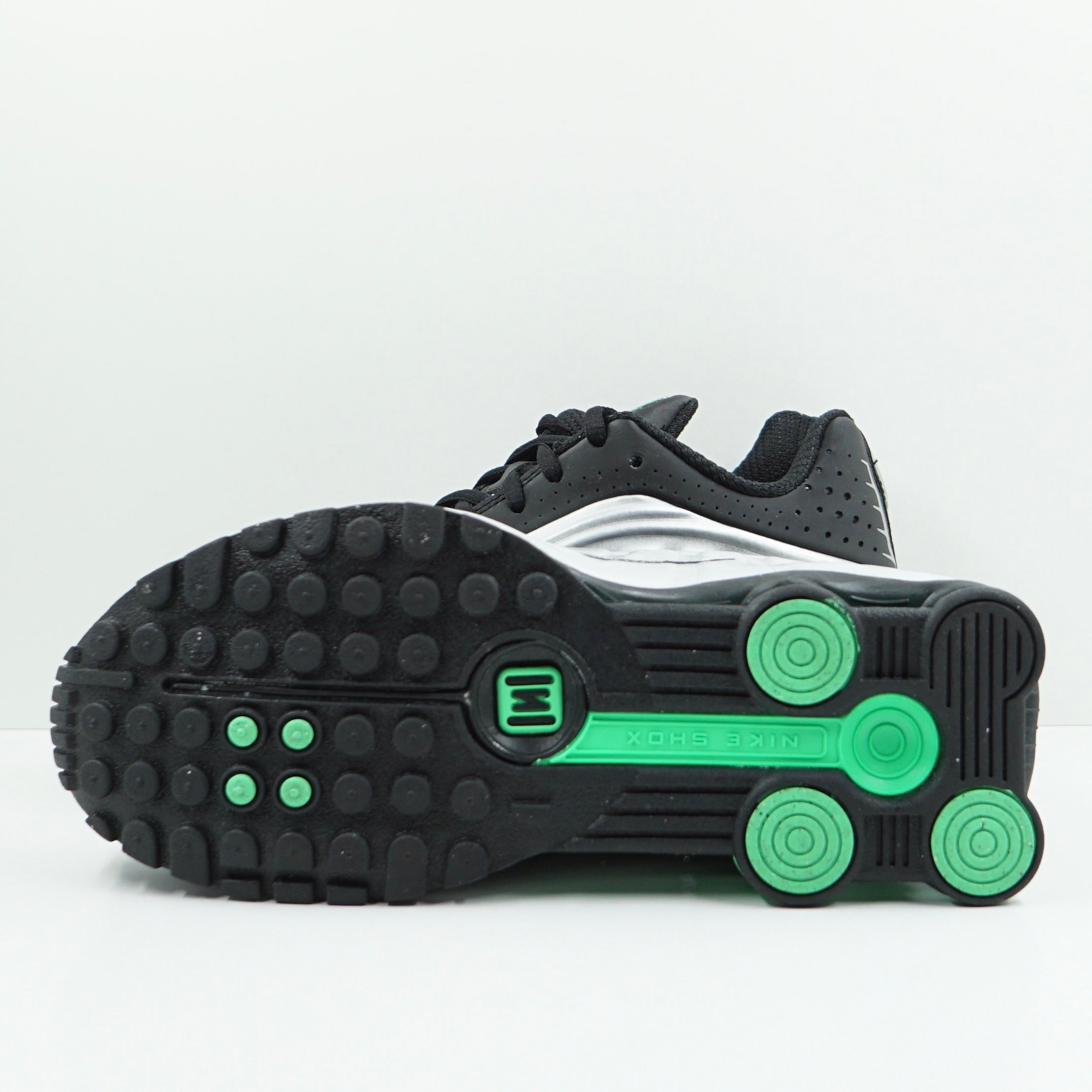 Nike Shox R4 Metallic Silver Green Shock