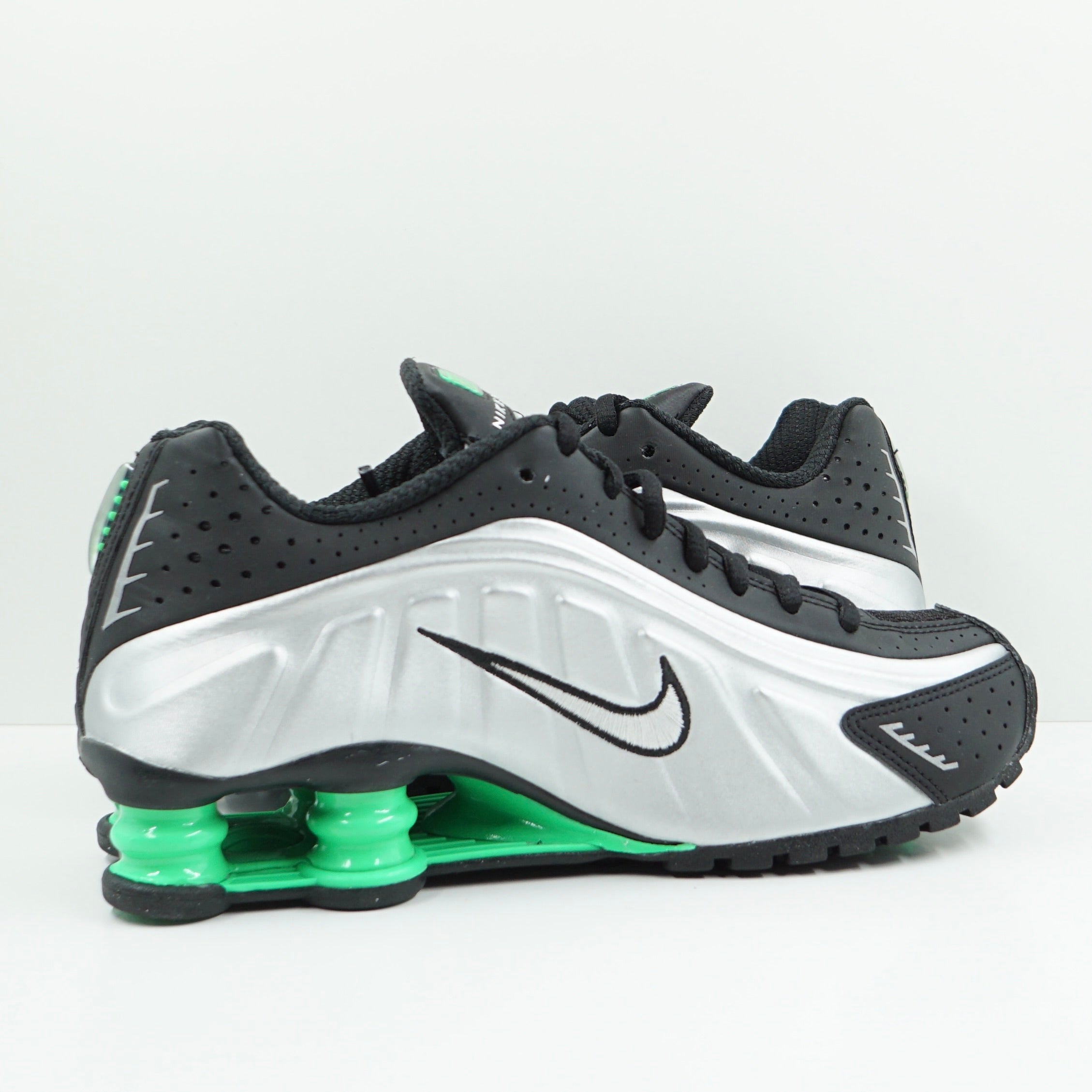 Nike Shox R4 Metallic Silver Green Shock