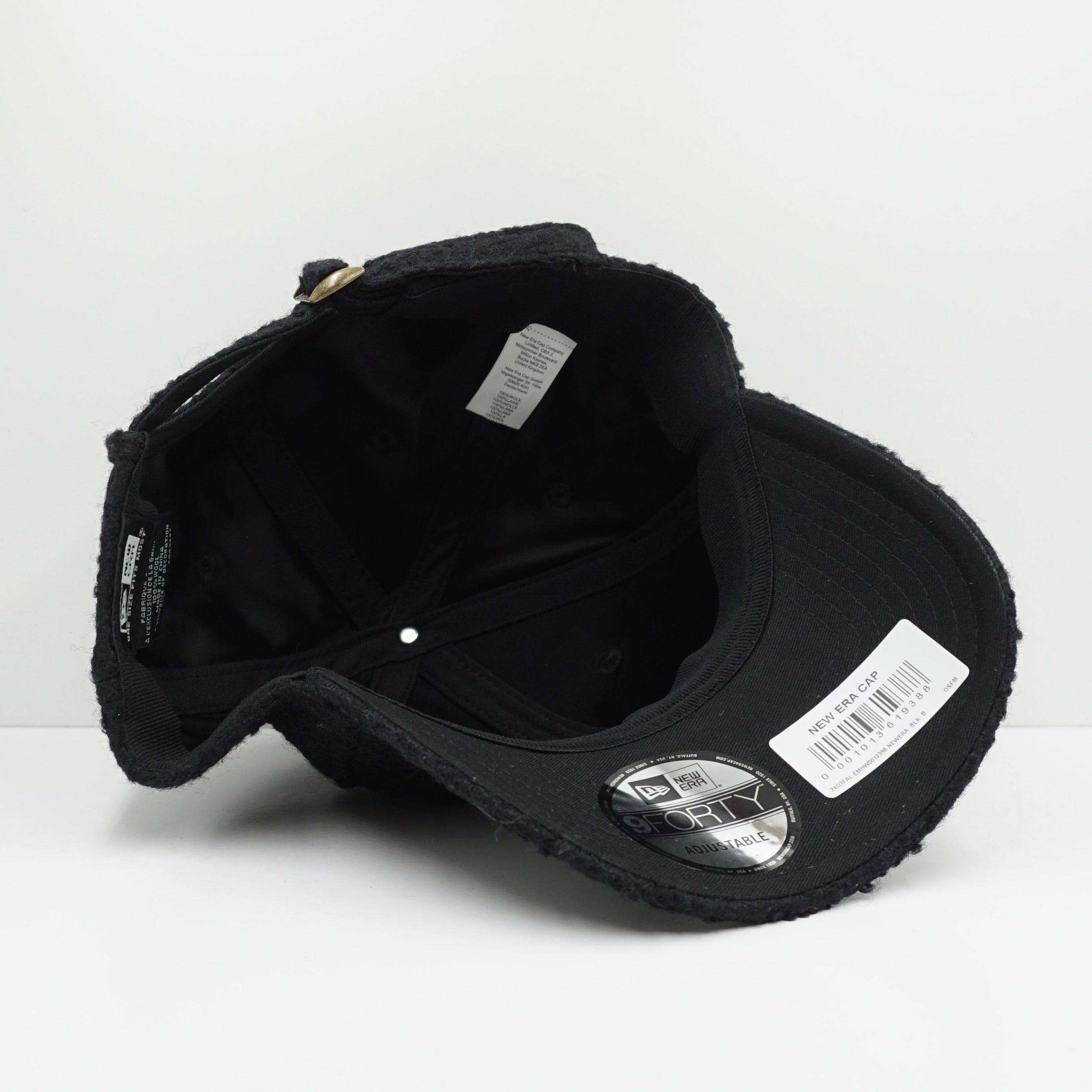 New Era Black Wool Adjustable Cap
