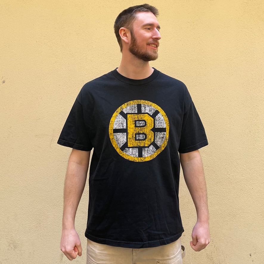 Old Time Hockey Boston Bruins #77 Bourque Black Tshirt