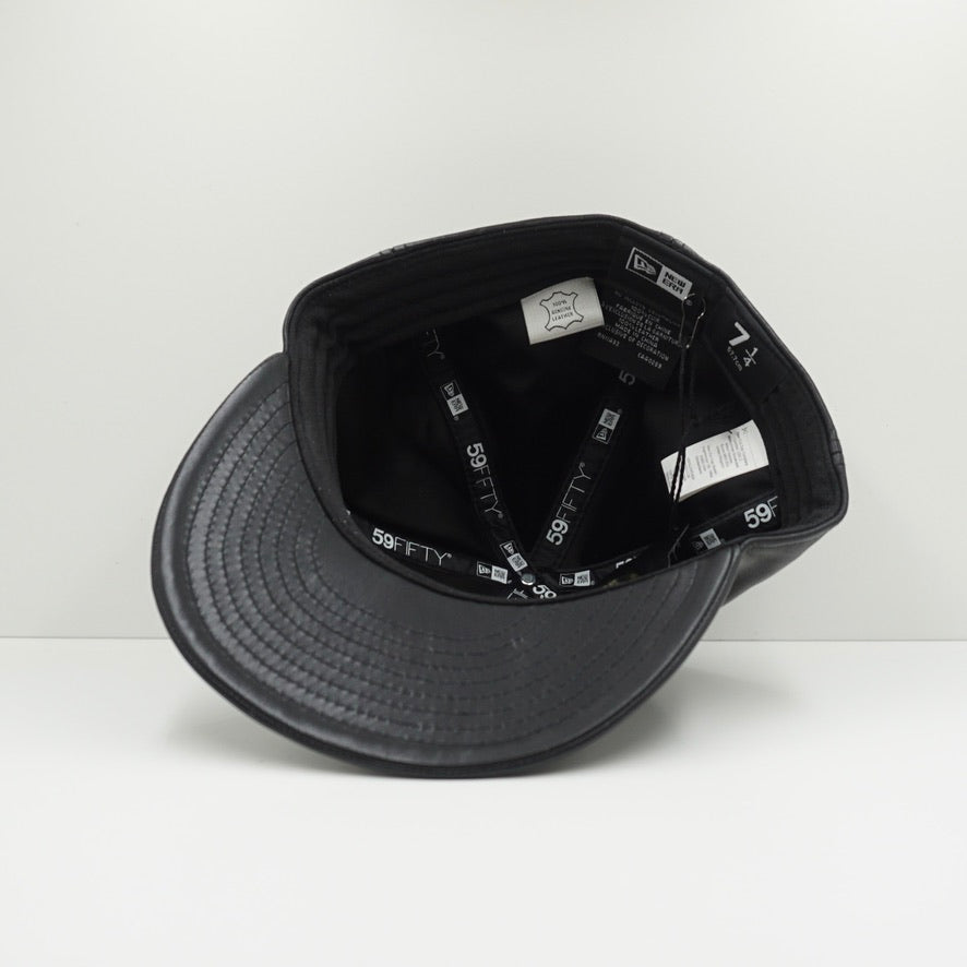 New Era Black Leather Fitted Cap