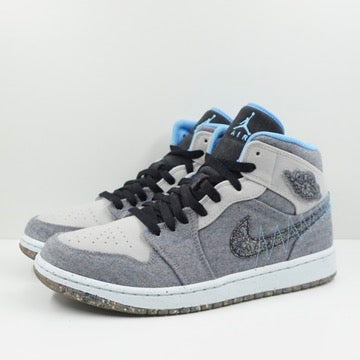 Jordan 1 Mid Crater Grey University Blue