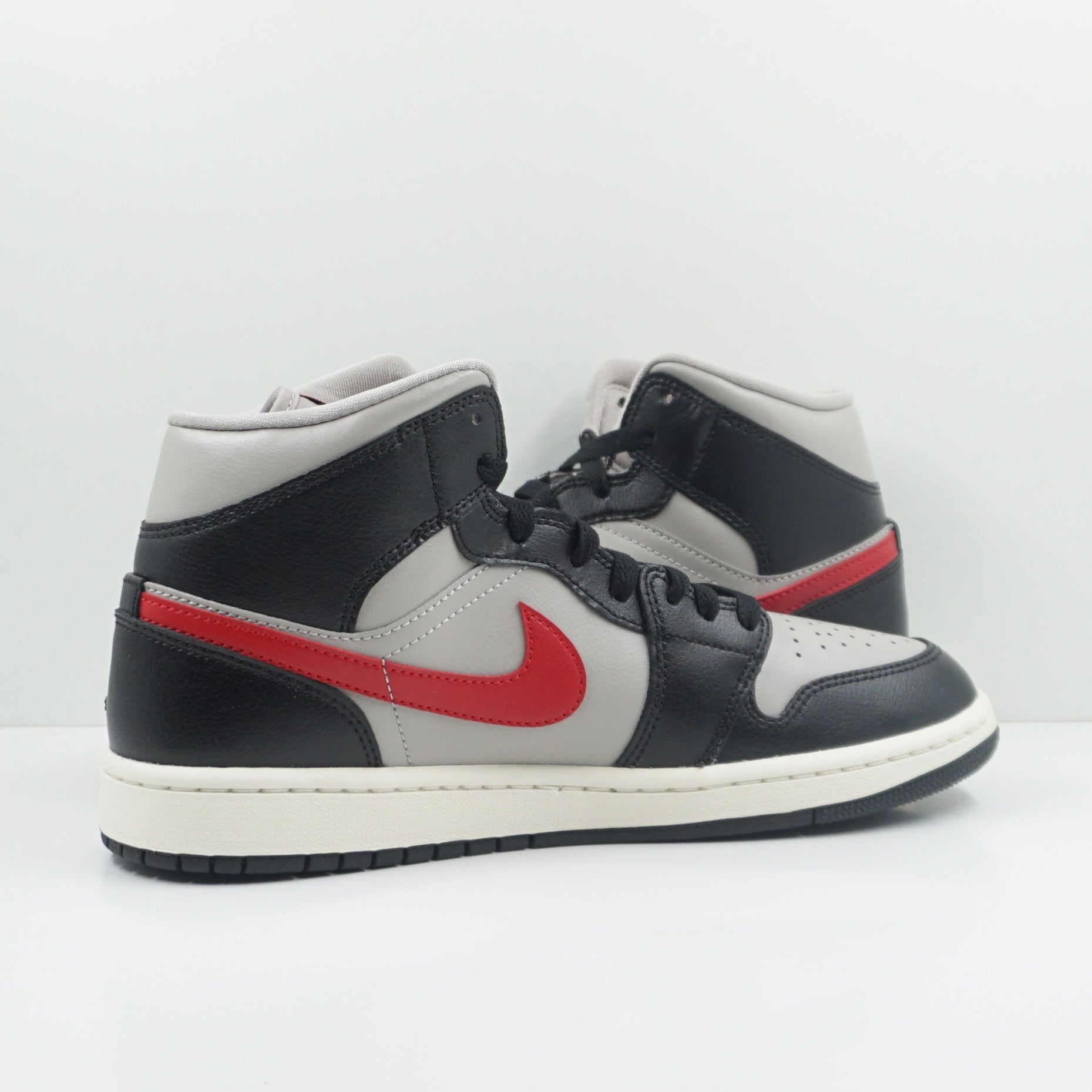 Jordan 1 Mid Black College Grey Gym Red (W)