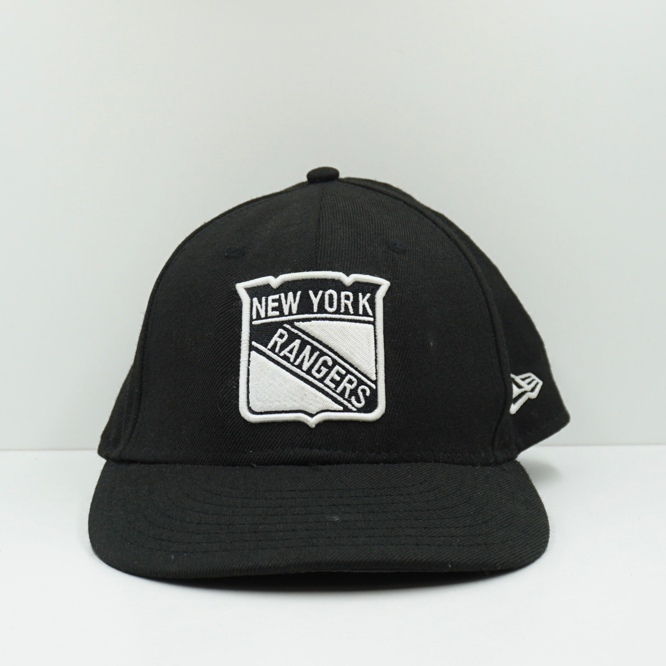 New Era New York Rangers Black White Fitted Cap