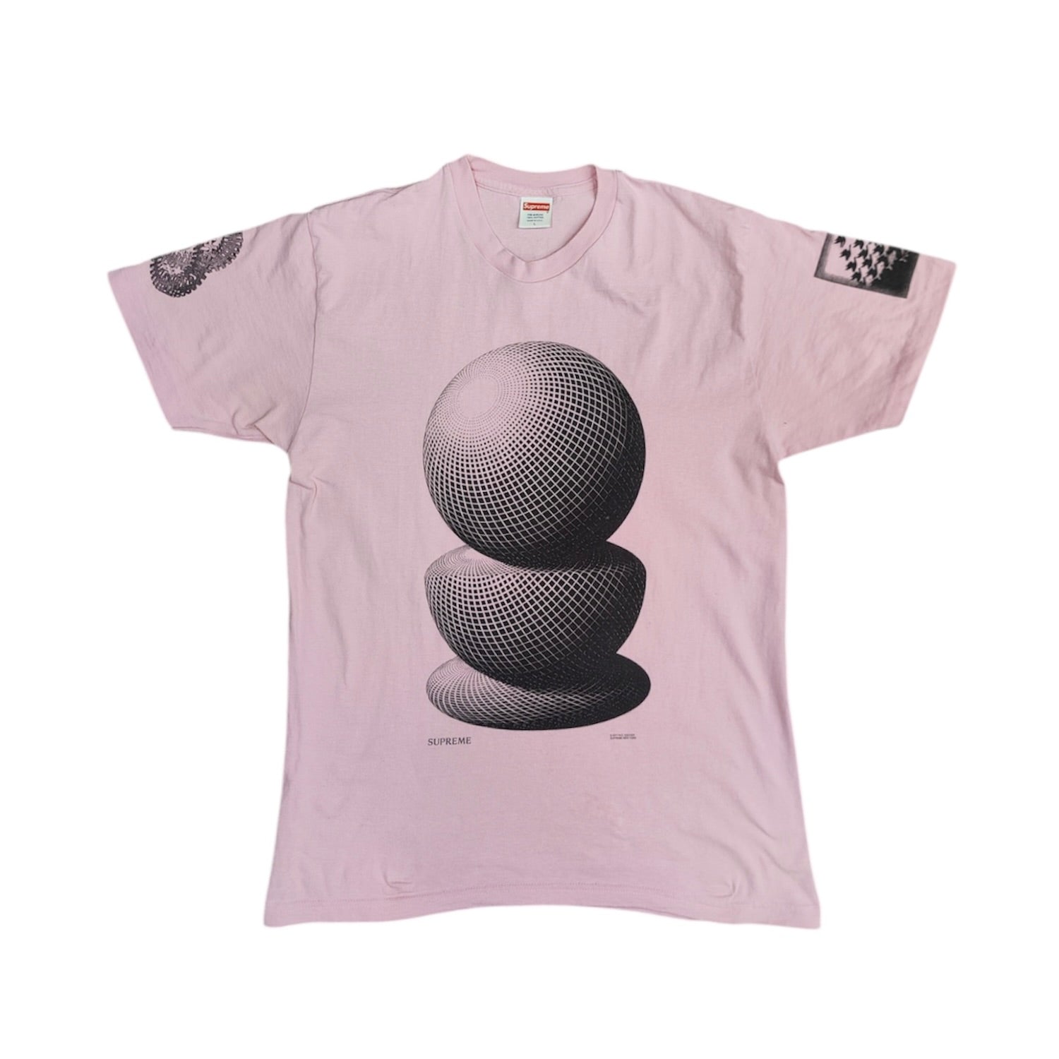 Supreme SS17 M.C. Escher Three Spheres Pink Tshirt
